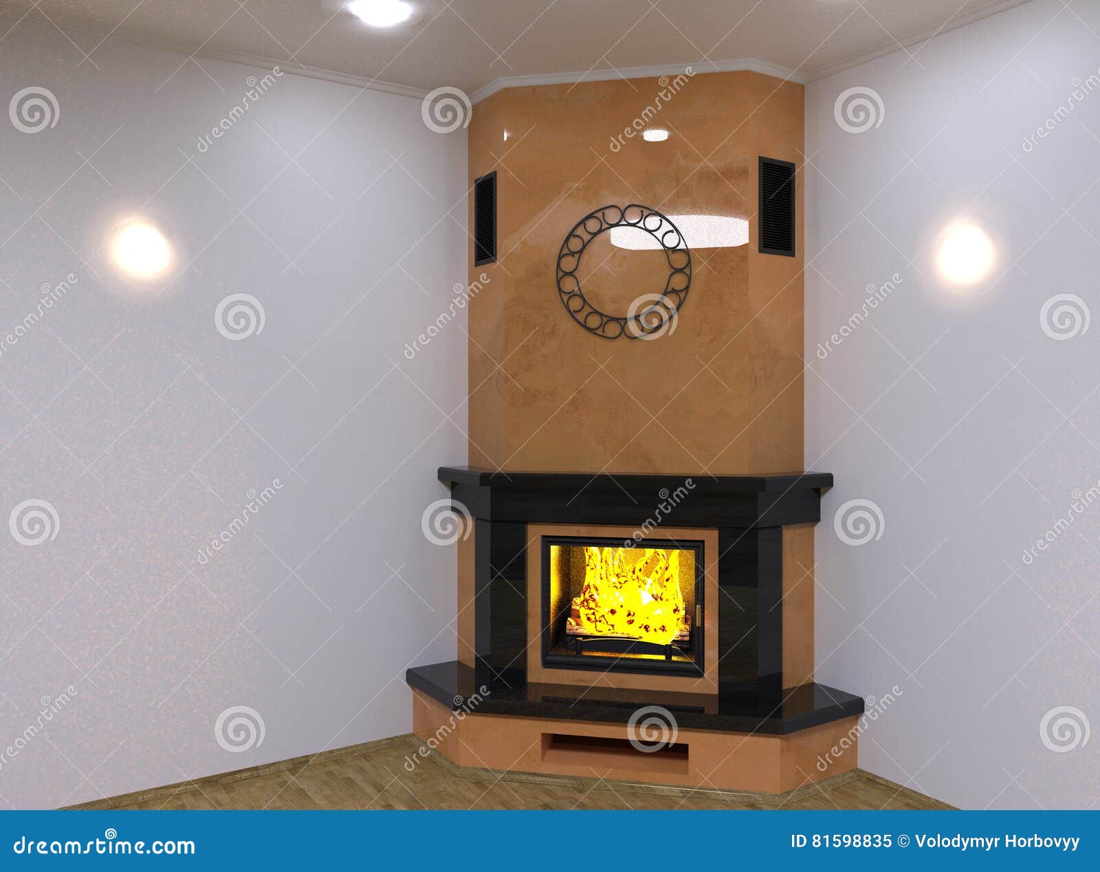 images for a corner fireplace 3d drawing