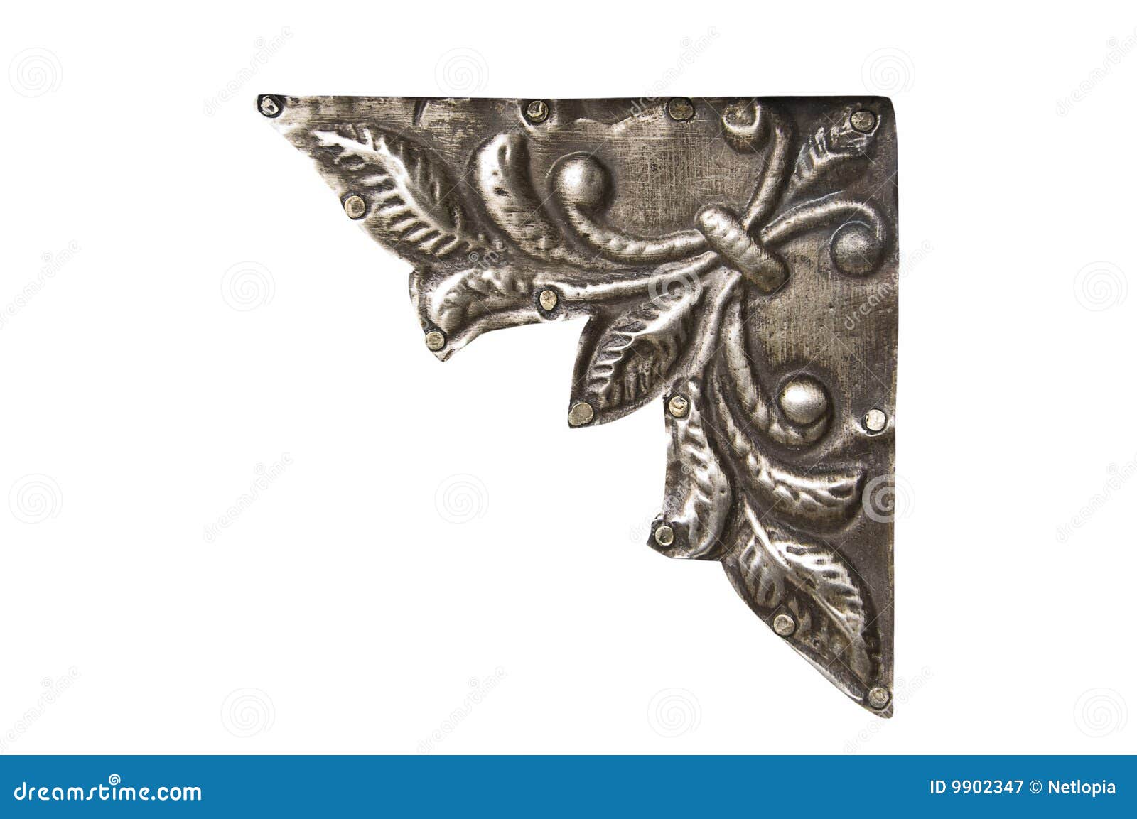 Corner metal ornament stock image. Image of metal, antique 9902347