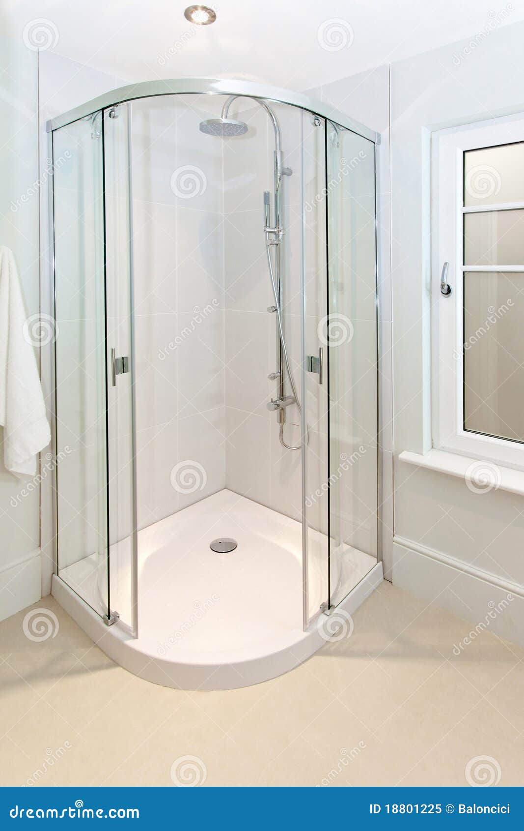 Corner shower stock image. Image of house, faucet, interior 18801225