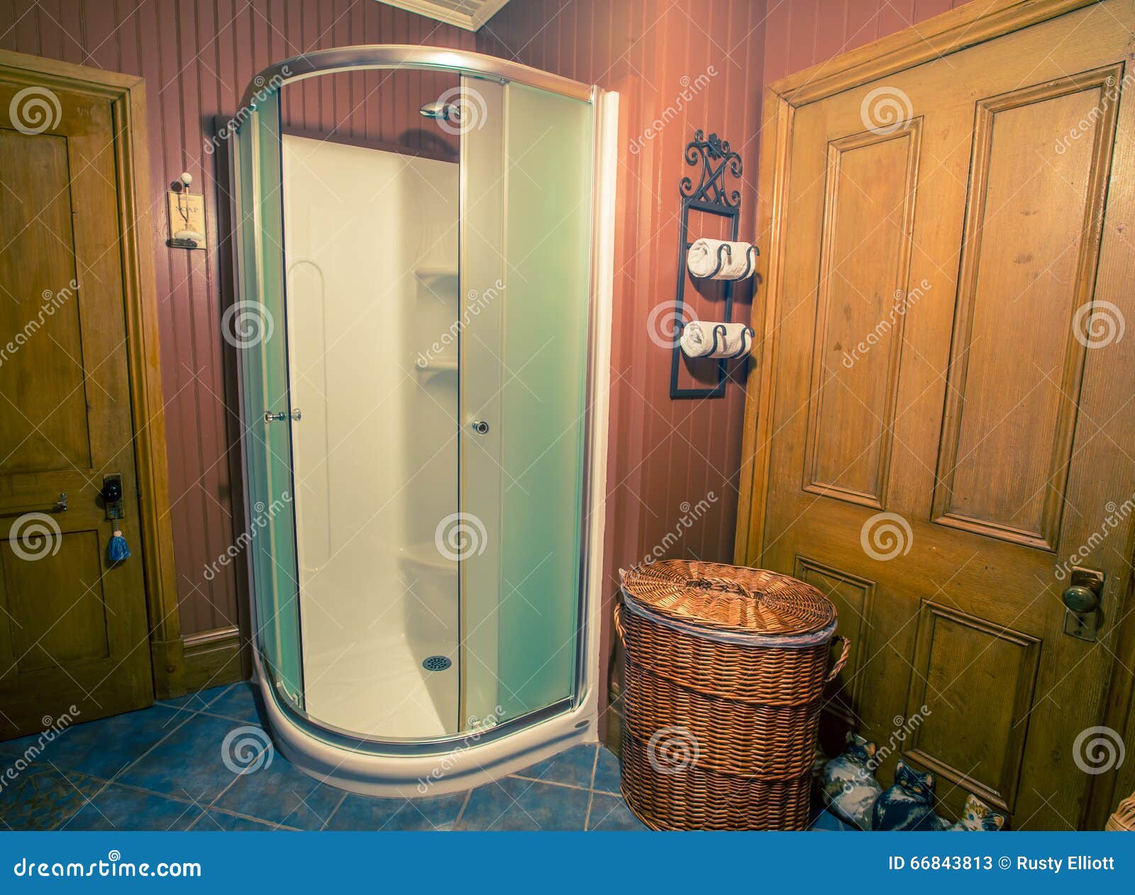 Corner shower stock image. Image of interior, indoor 66843813