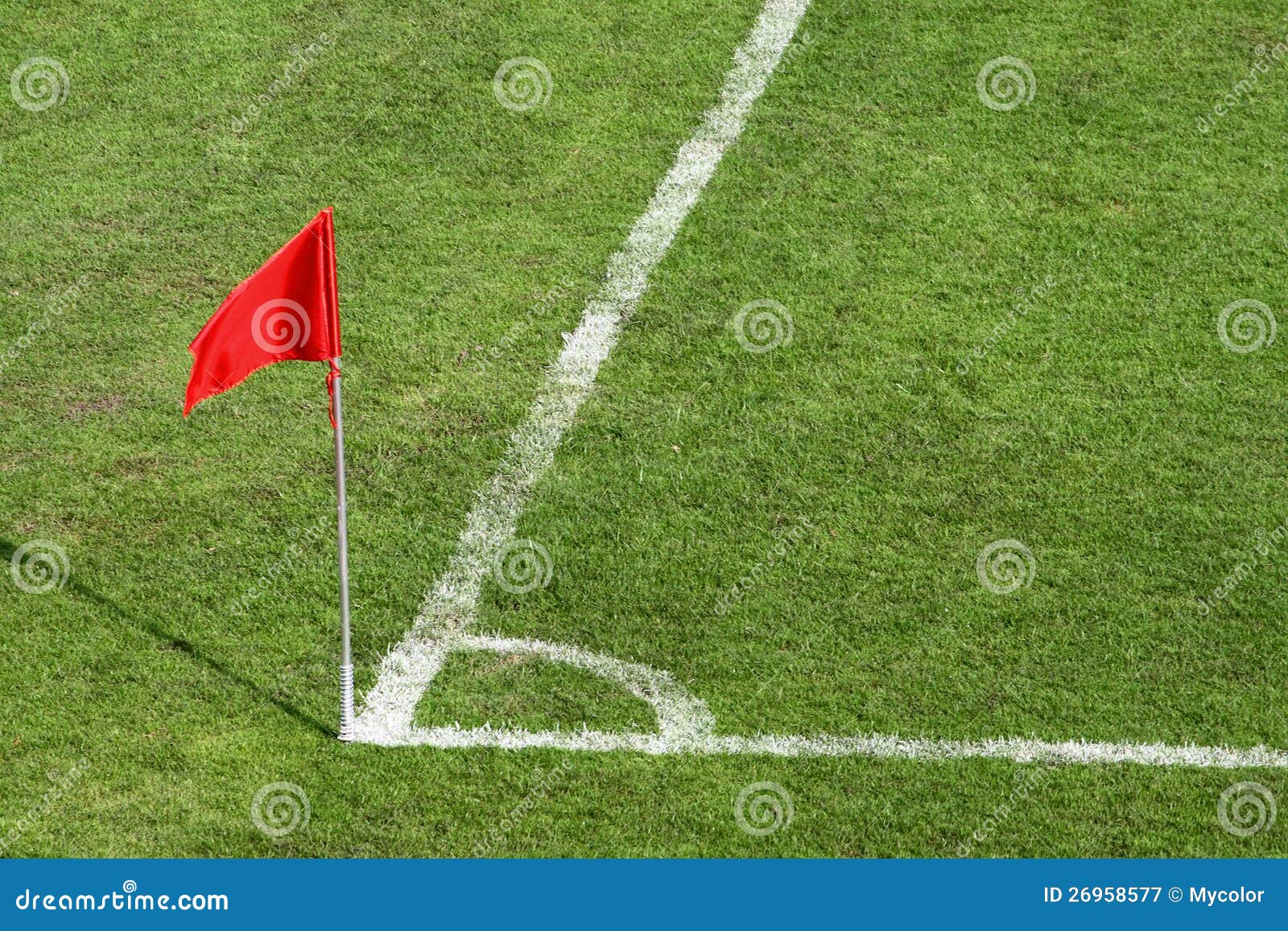 Corner Soccer Field stock image. Image of goal, figure 26958577