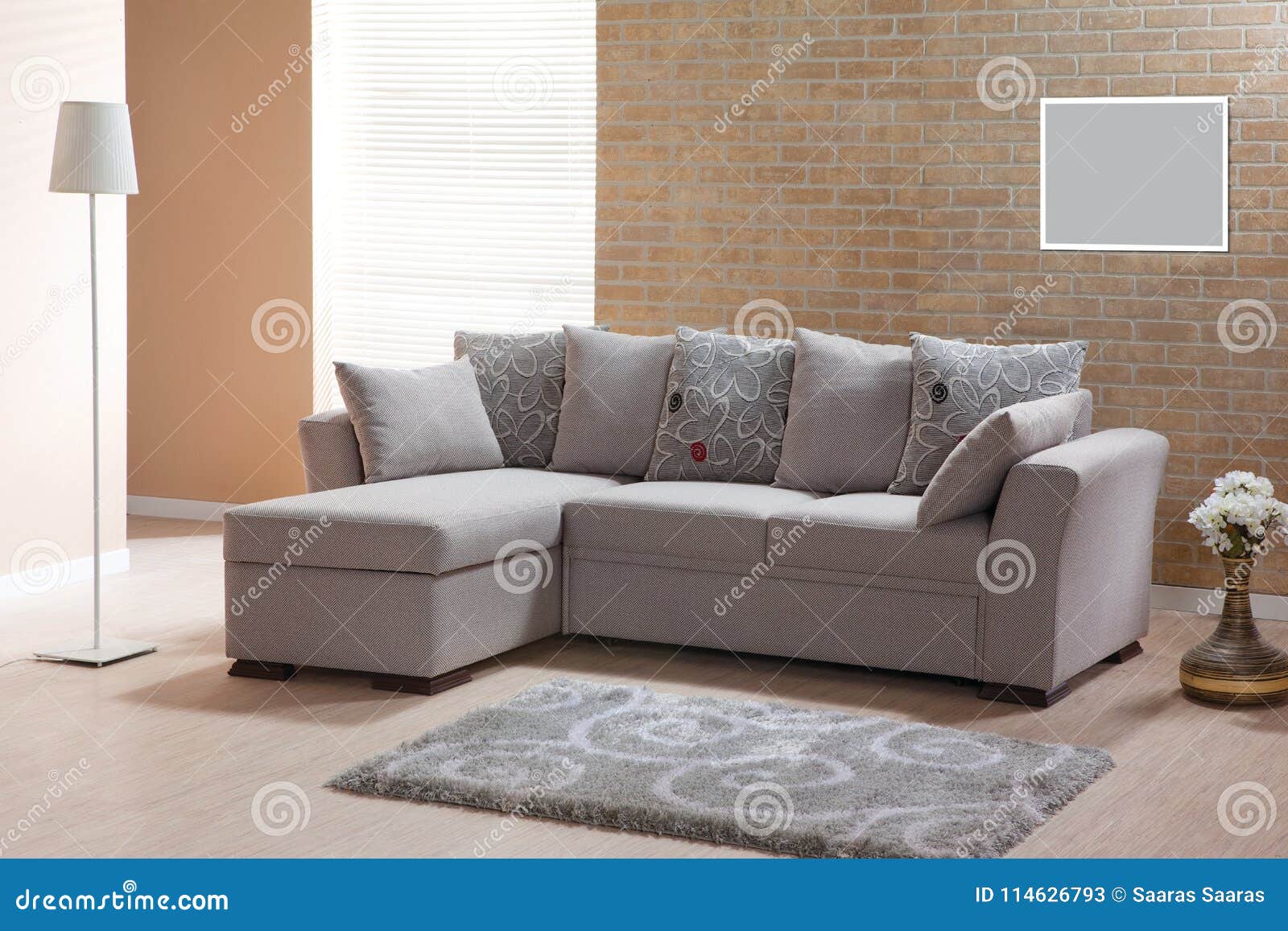 Corner sofa for home stock image. Image of color, hotel 114626793