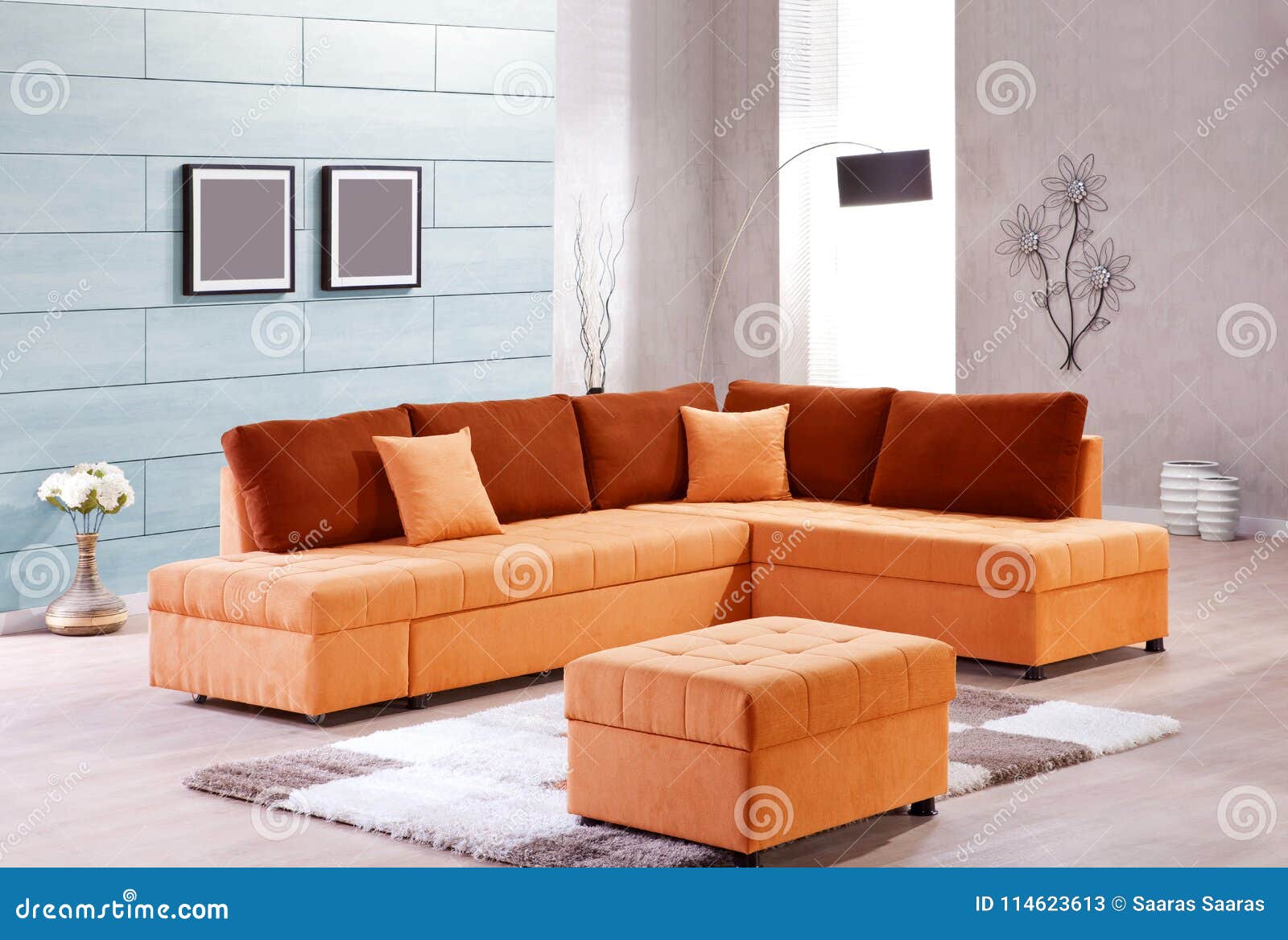 Corner sofa for home stock image. Image of fashion, elegance 114623613