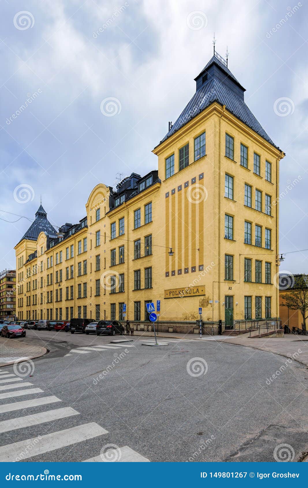 Väla skola, Väla School (Skansen) Stockholm, Sweden Stock Photo - Alamy