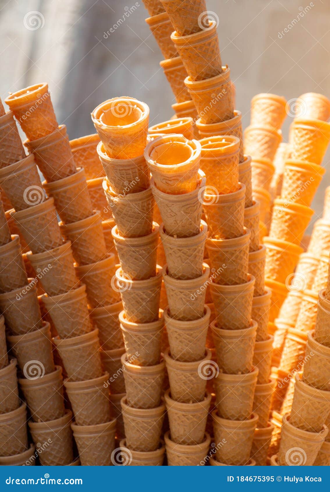 De Glace Vides En Vue Waffle Image stock Image du froid