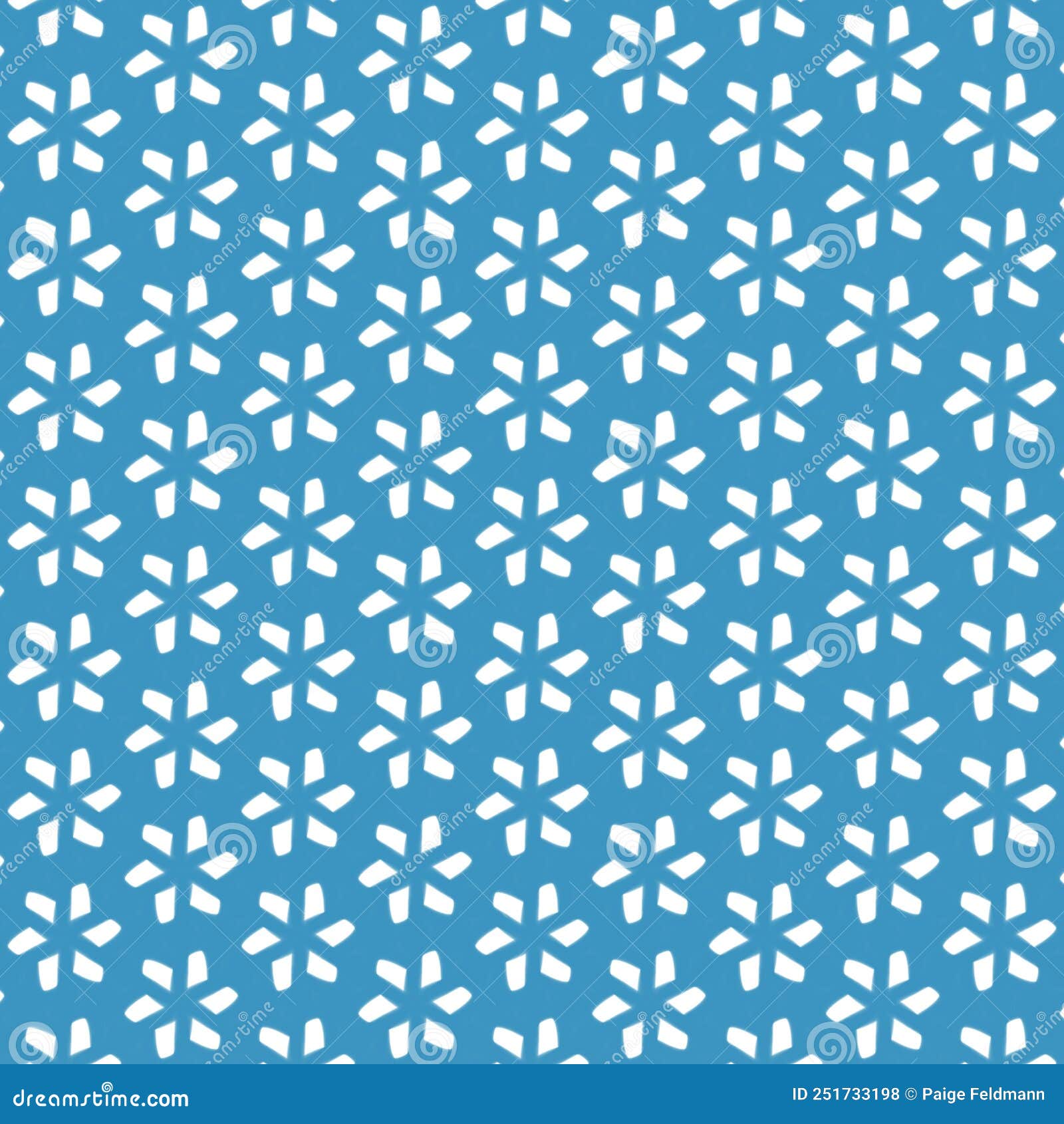 Cornflower Blue Abstract Flower Pattern Wallpaper Stock Illustration