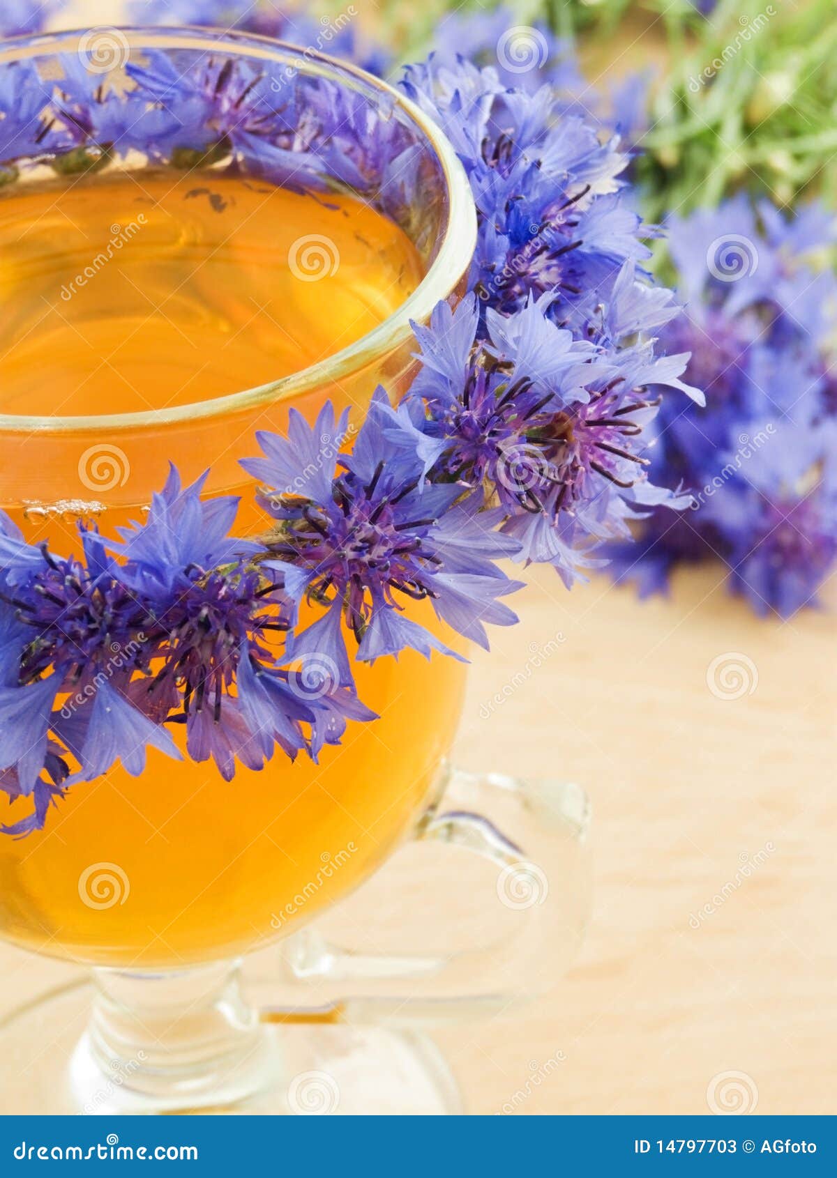 Cornflower tea stock image. Image of relaxation, blossom 14797703