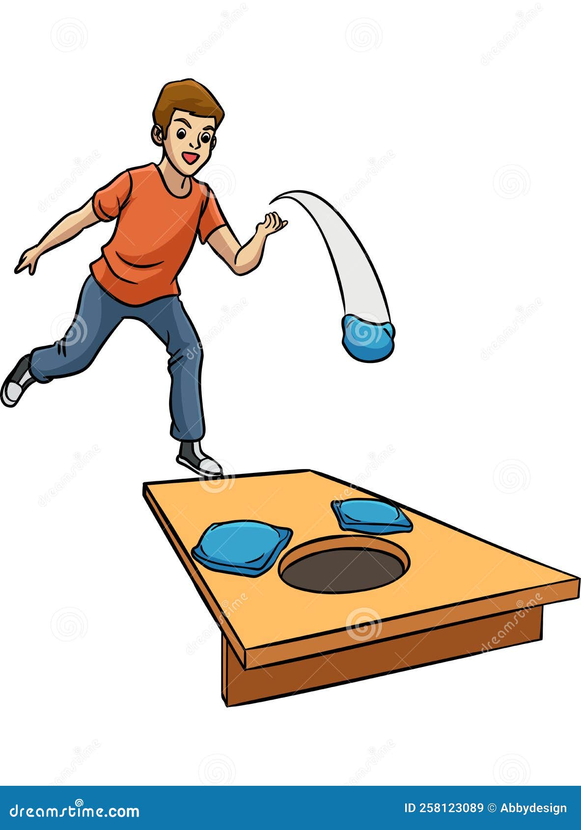 Cornhole Cartoon Colored Clipart Illustration Stock Vector