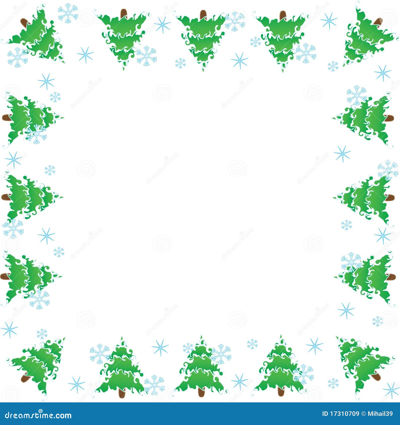 Cornici Foto Di Natale.Cornice Alberi Di Natale Illustrazione Di Stock Illustrazione Di Struttura 17310709