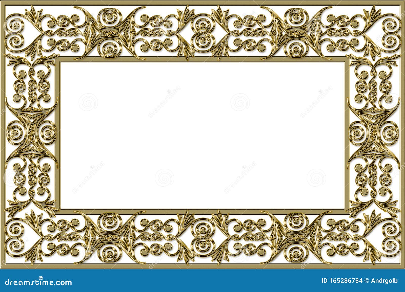 Cornice Di Vintage Su Fondo Bianco Illustrazione di Stock - Illustrazione  di decorativo, seamless: 165286784