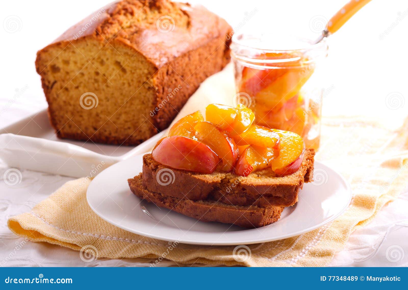 Cornmeal Buttermilk Loaf Cake Stock Image Image of breakfast, loaf