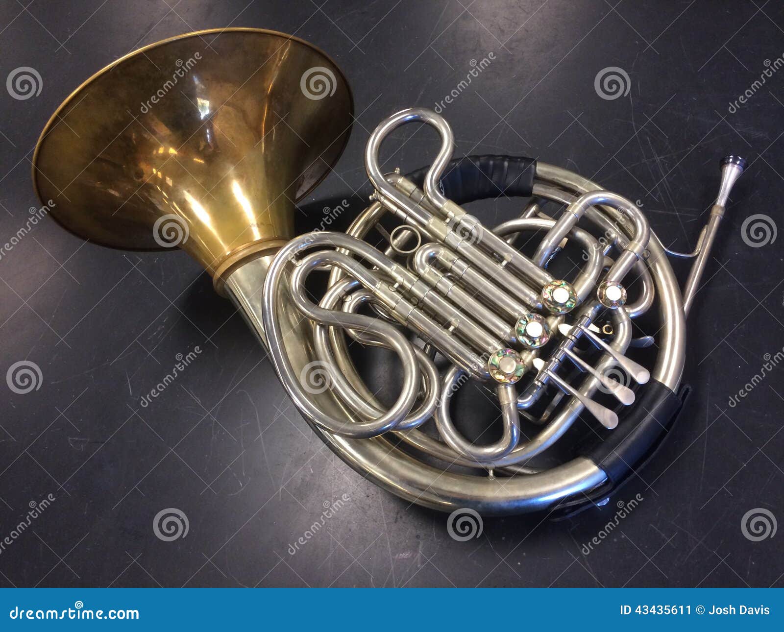 Corno francese immagine stock. Immagine di francese, tono 43435611