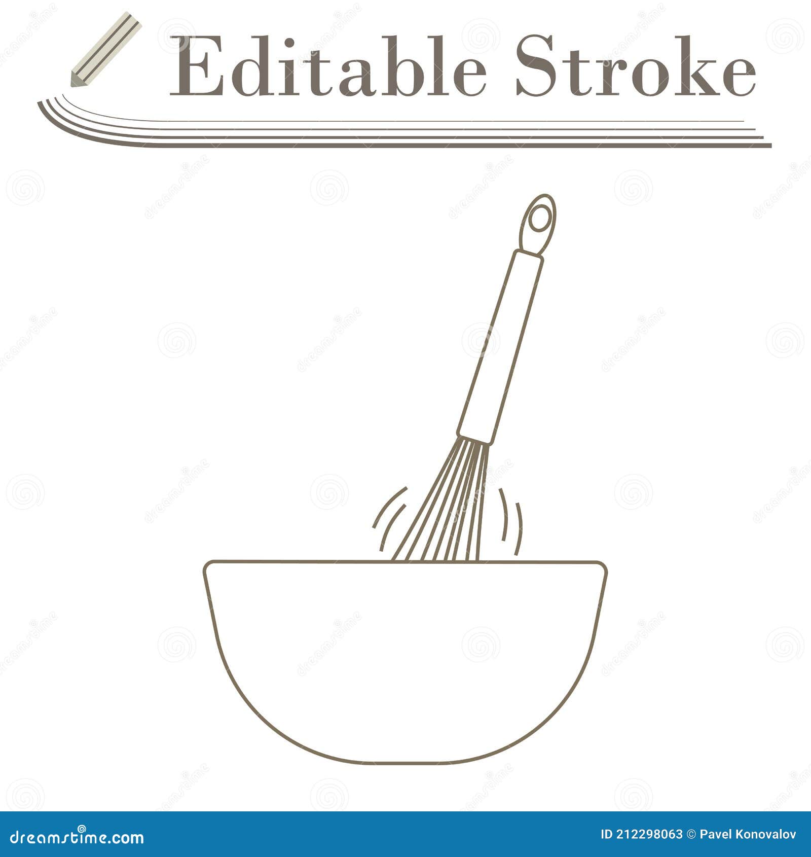 Corolla Mixing in Bowl Icon Stock Vector Illustration of bakery