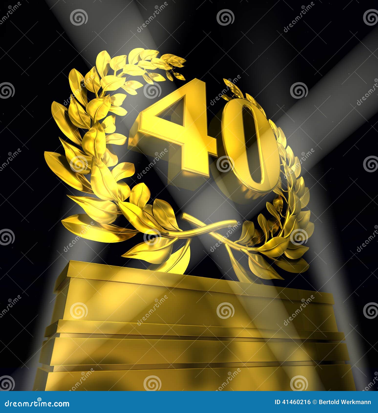 Corona Dell Alloro Con Il Numero 40 Quaranta Illustrazione Di Stock Illustrazione Di Cifra Evento