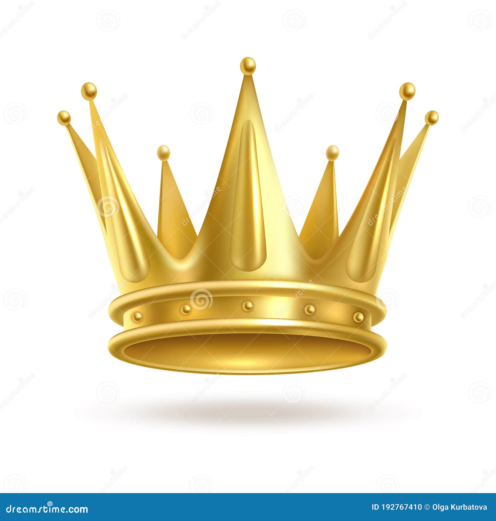 Corona Dorada Realista 3d Elegante Reina O Princesa Real O Accesorio  Príncipe. Monarca Majestuosa Joyel Diadem Royal Ilustración del Vector -  Ilustración de majestuoso, accesorio: 192767410