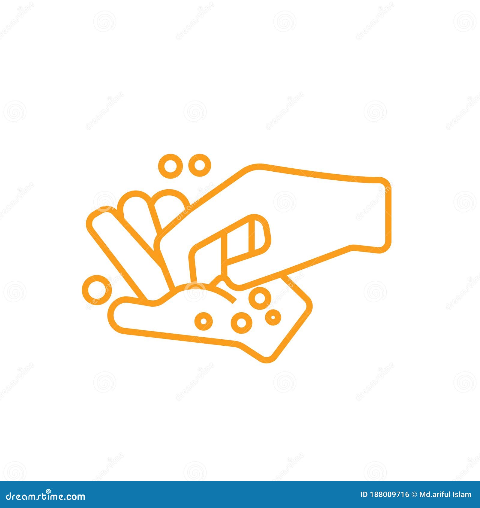hand washing in various type corona virus covid-19 virus color icons  man heart
