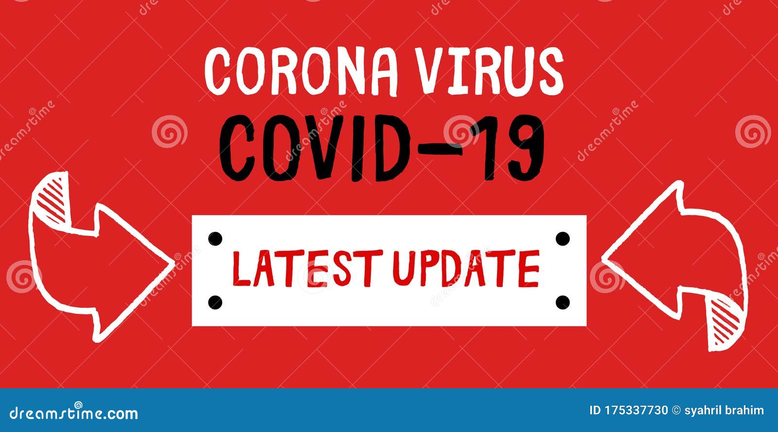 corona virus covid-19 latest update on red background.