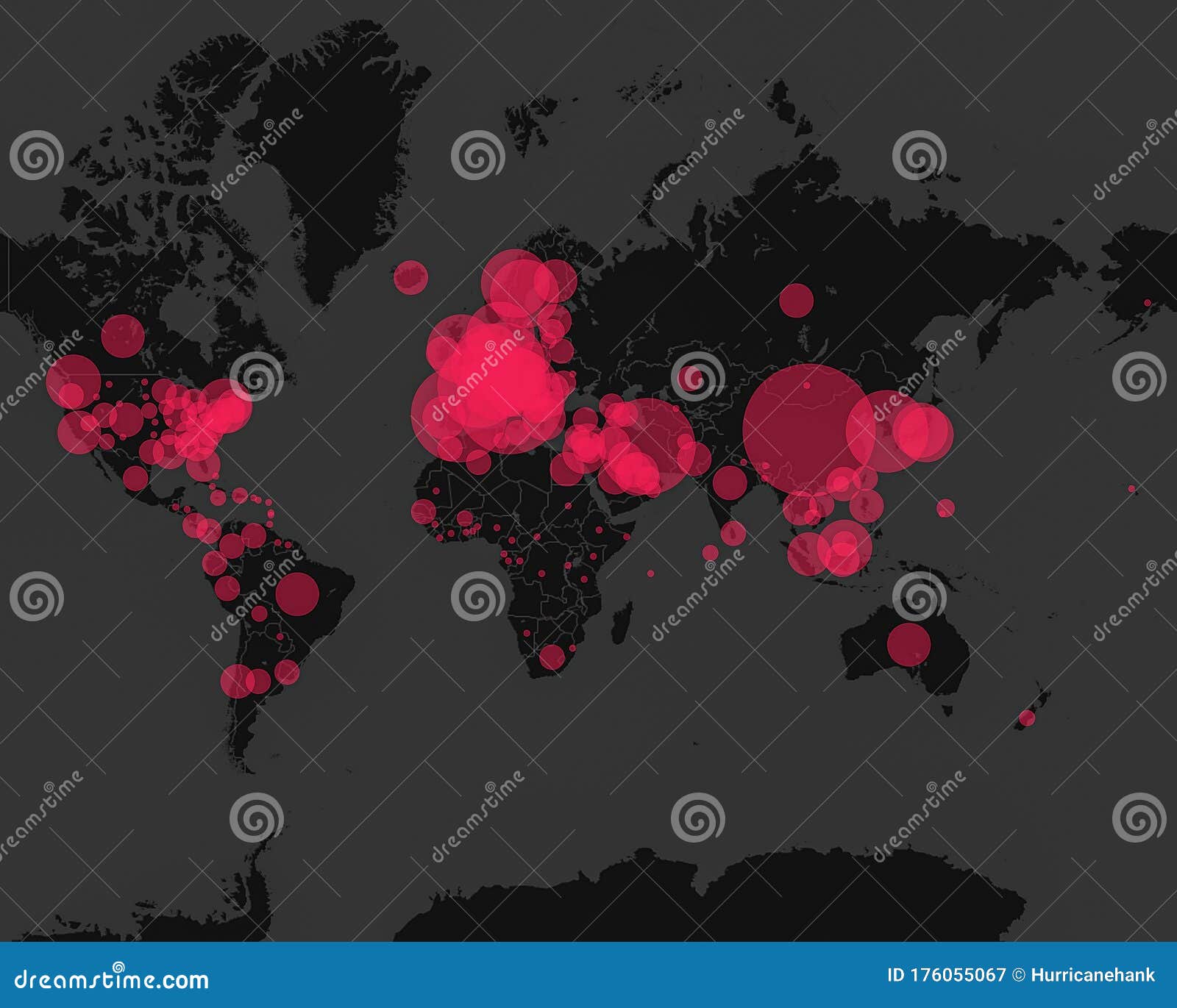 corona virus covid 19 spread on world map