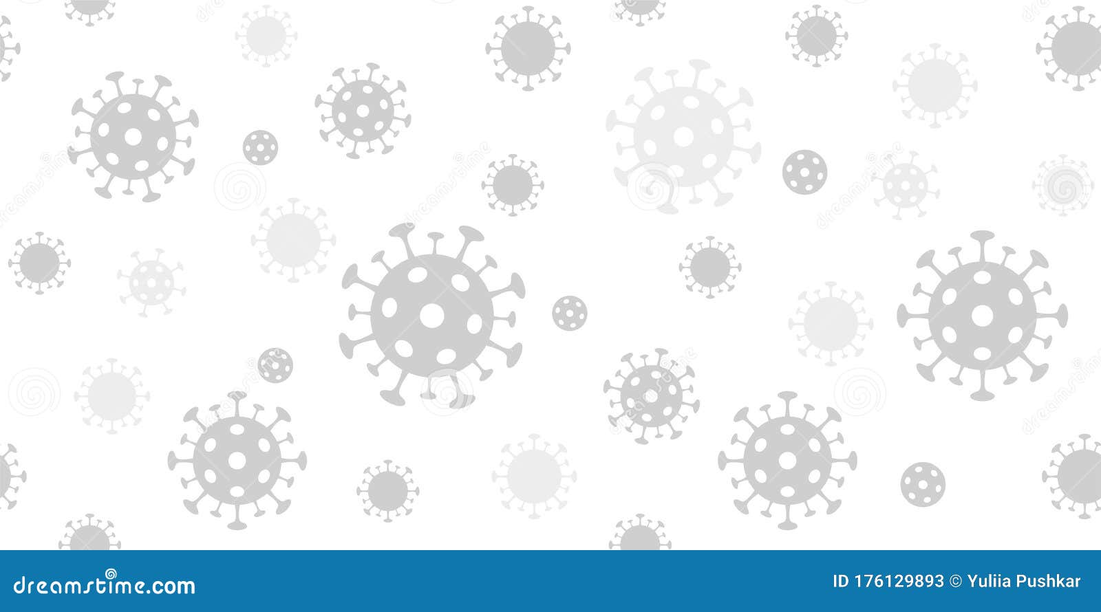 coronavirus background.  seamless pattern with covid-19 virus sign. light gray backdrop for banners
