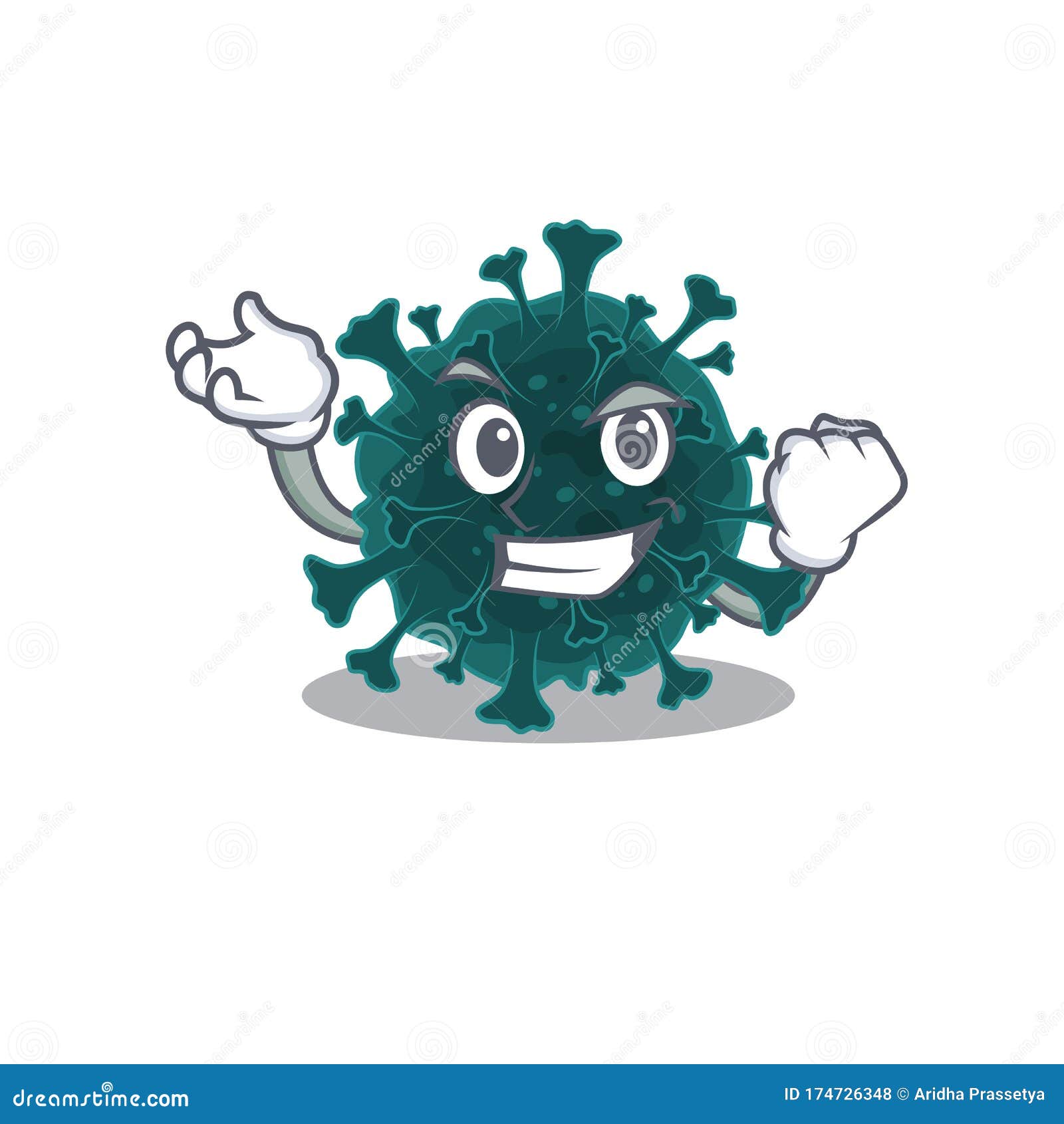 Coronavirus COVID 19 Cartoon Character Style With Happy ...