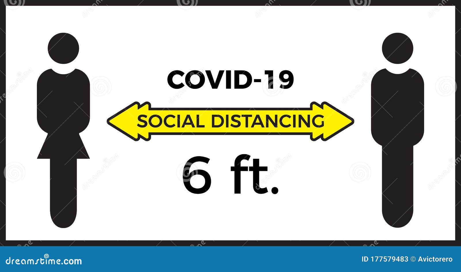 coronavirus covid-19 virus social distancing concept. stay six feet apart