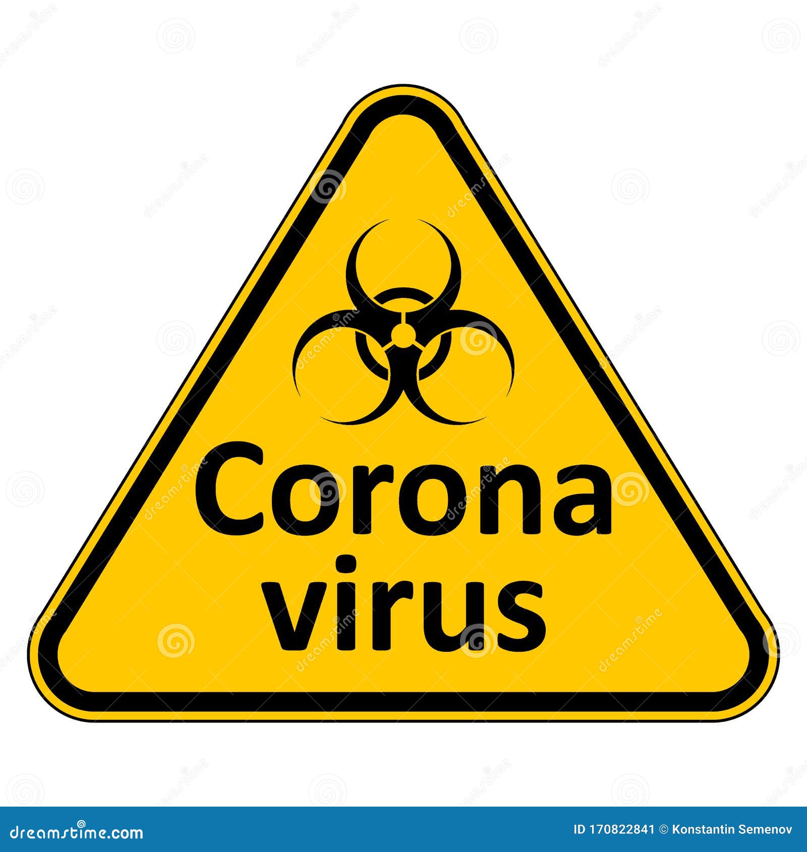 Coronavirus danger sign stock illustration. Illustration of emergency ...