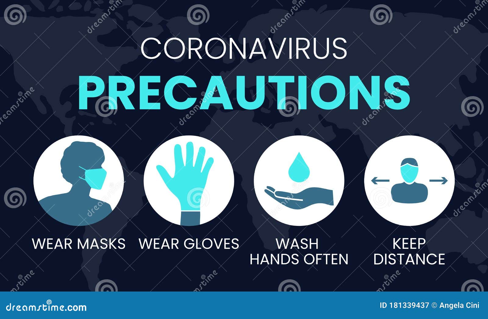 coronavirus precautions wear masks, gloves, wash hands, keep distance 