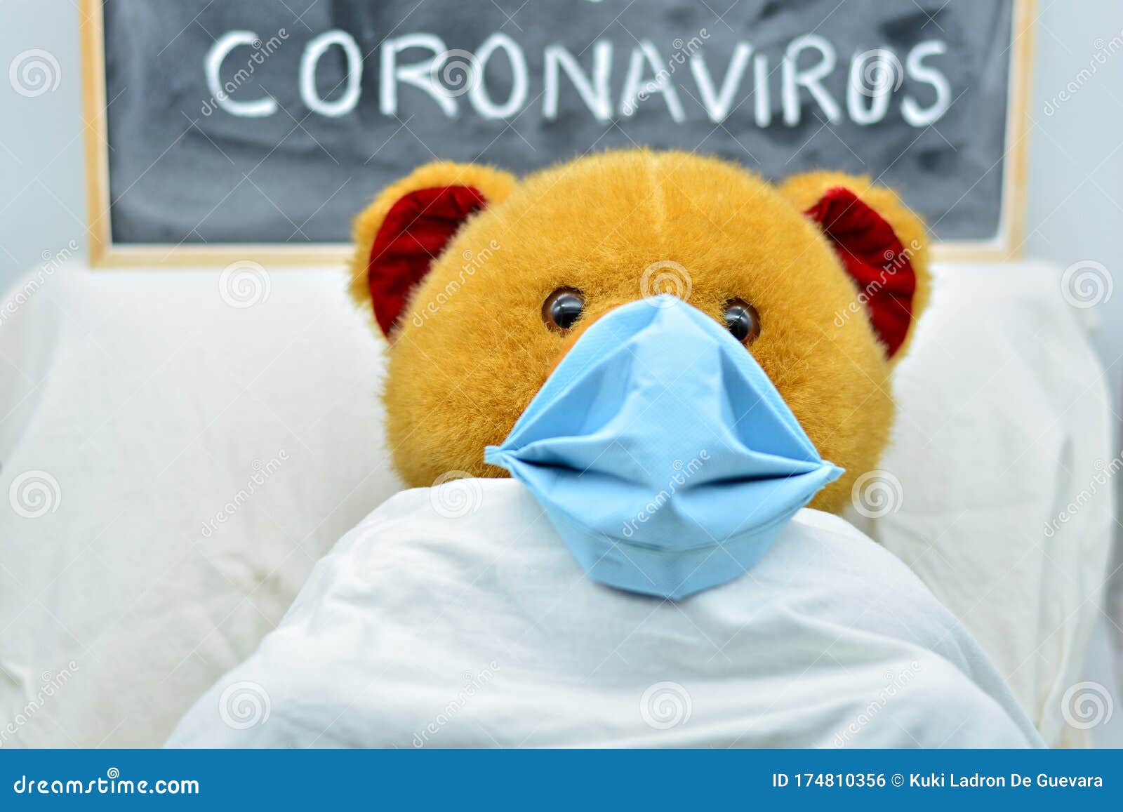 coronavirus sick teddy bear, 