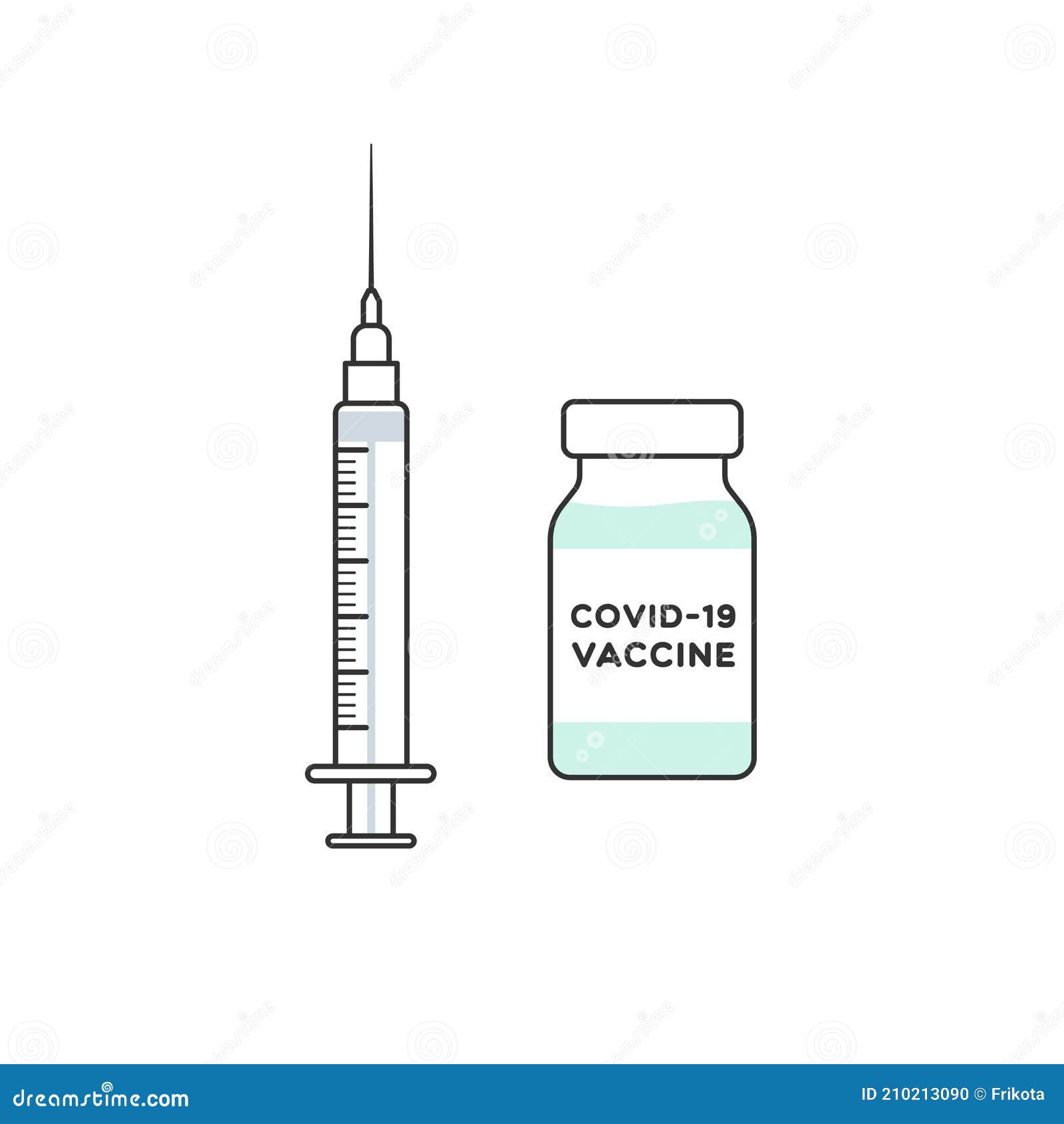 vaccin et seringue pour la prévention covid-19 1861362 Art vectoriel chez  Vecteezy