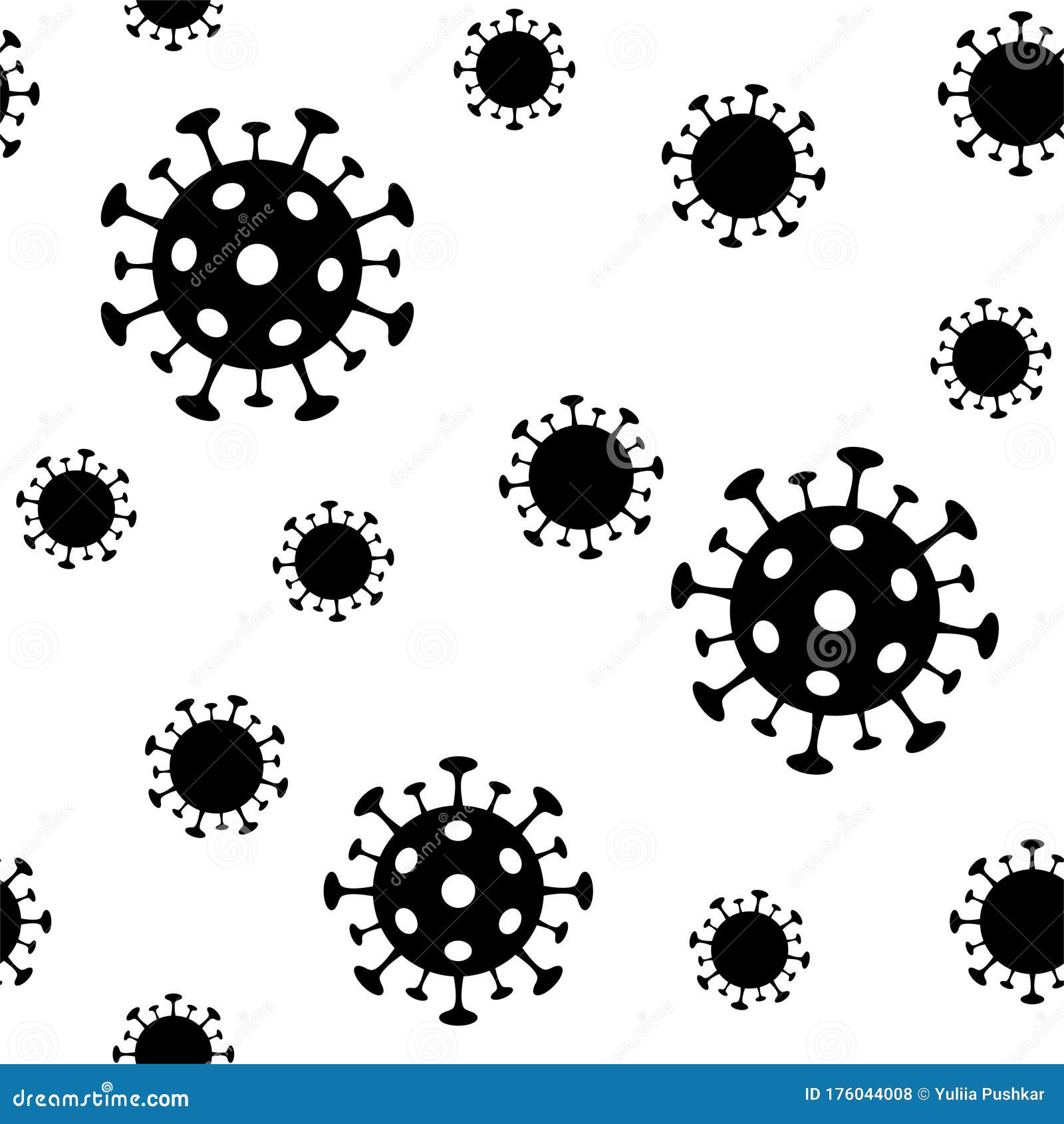 Download Coronavirus Vector Seamless Pattern. Abstract Background ...