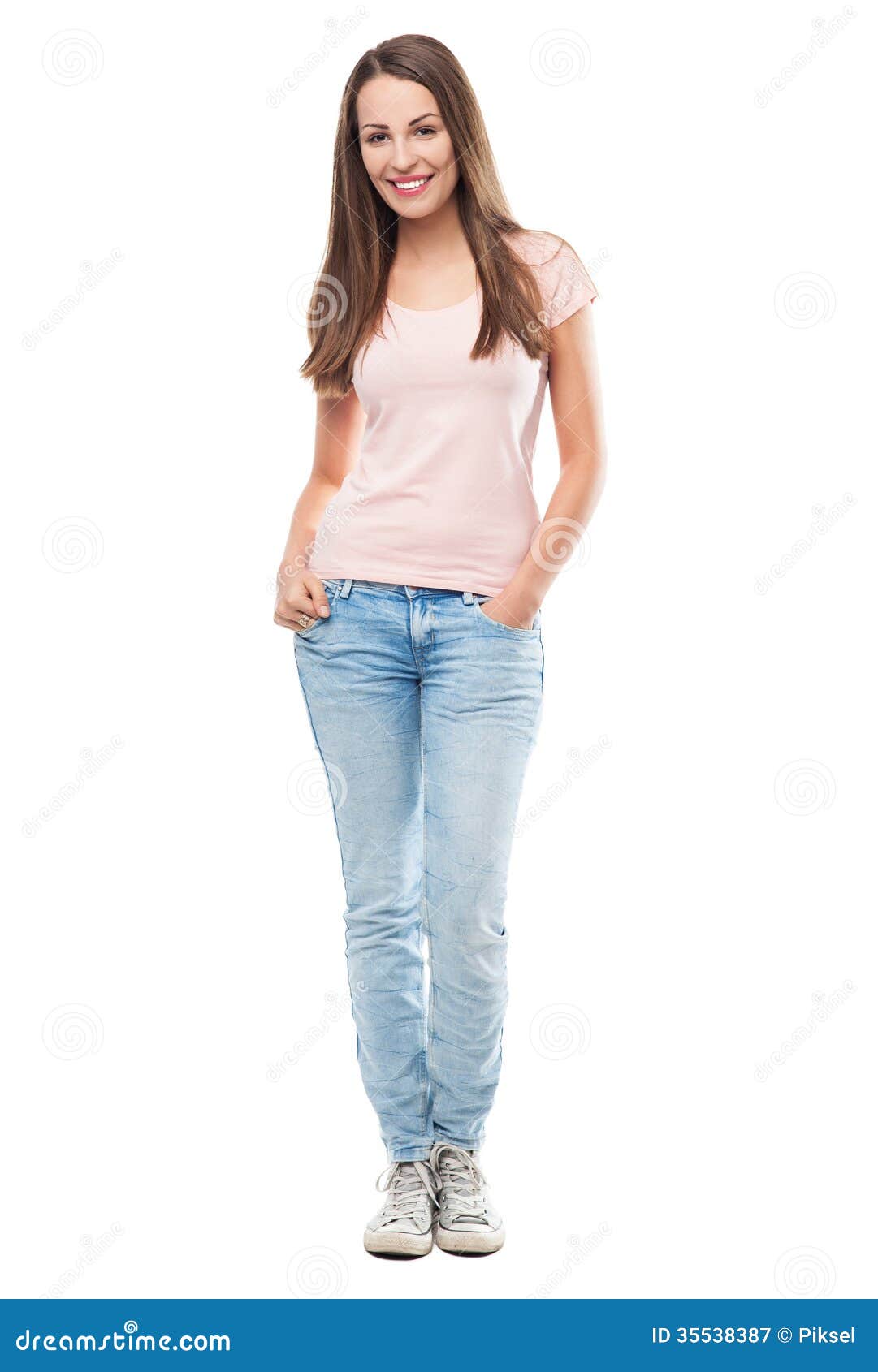 Corpo Completo De Uma Jovem Mulher Imagem de Stock - Imagem de adultos,  pessoa: 35538387