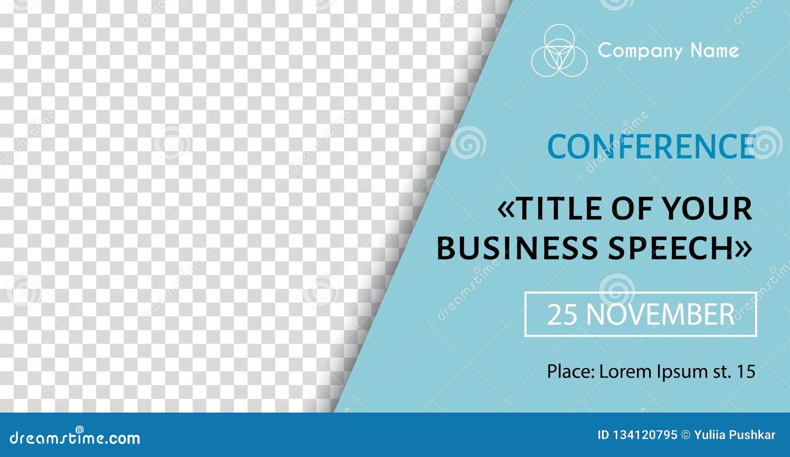 Corporate Announcement Banner Template. Vector Flyer for Business Throughout Flyer Announcement Template