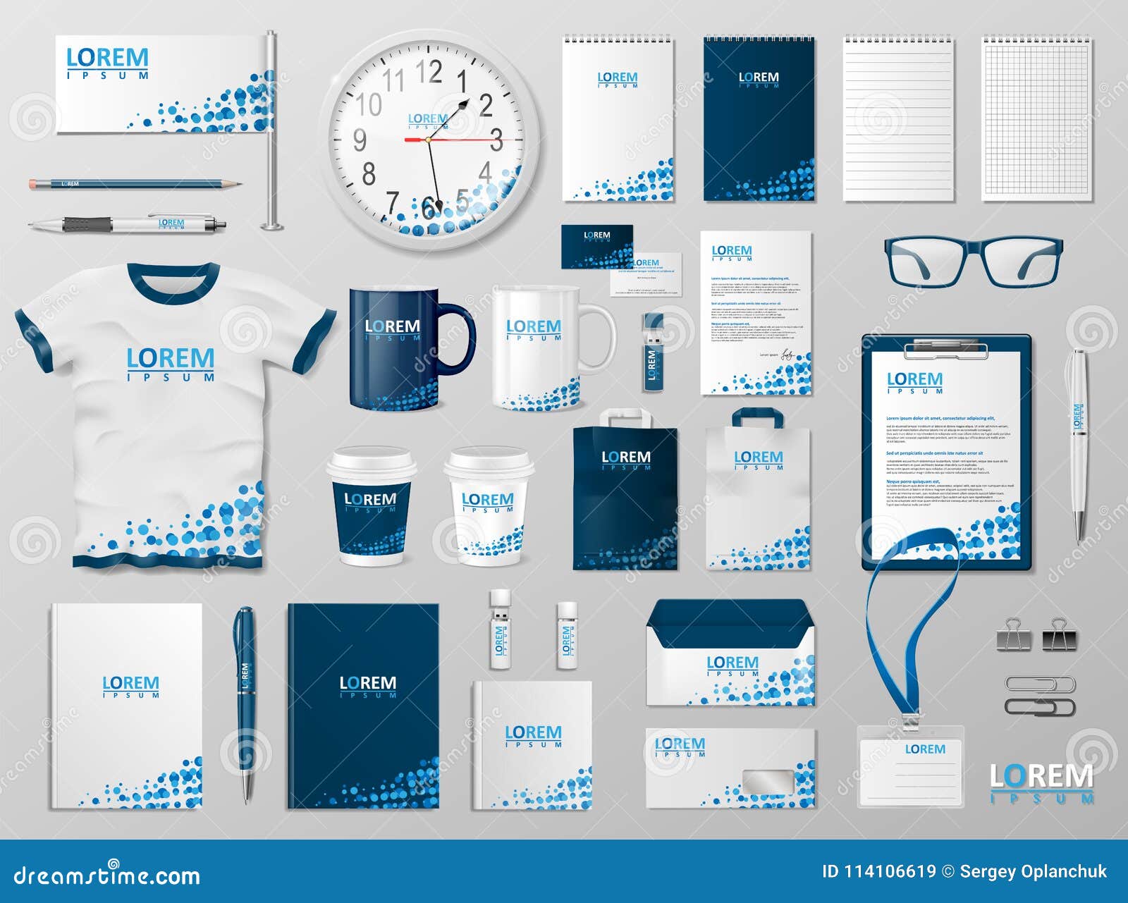 Download Corporate Branding Identity Template Design Modern Stationery Mockup Blue Color Business Style Stationery And Stock Vector Illustration Of Catalog Package 114106619 PSD Mockup Templates
