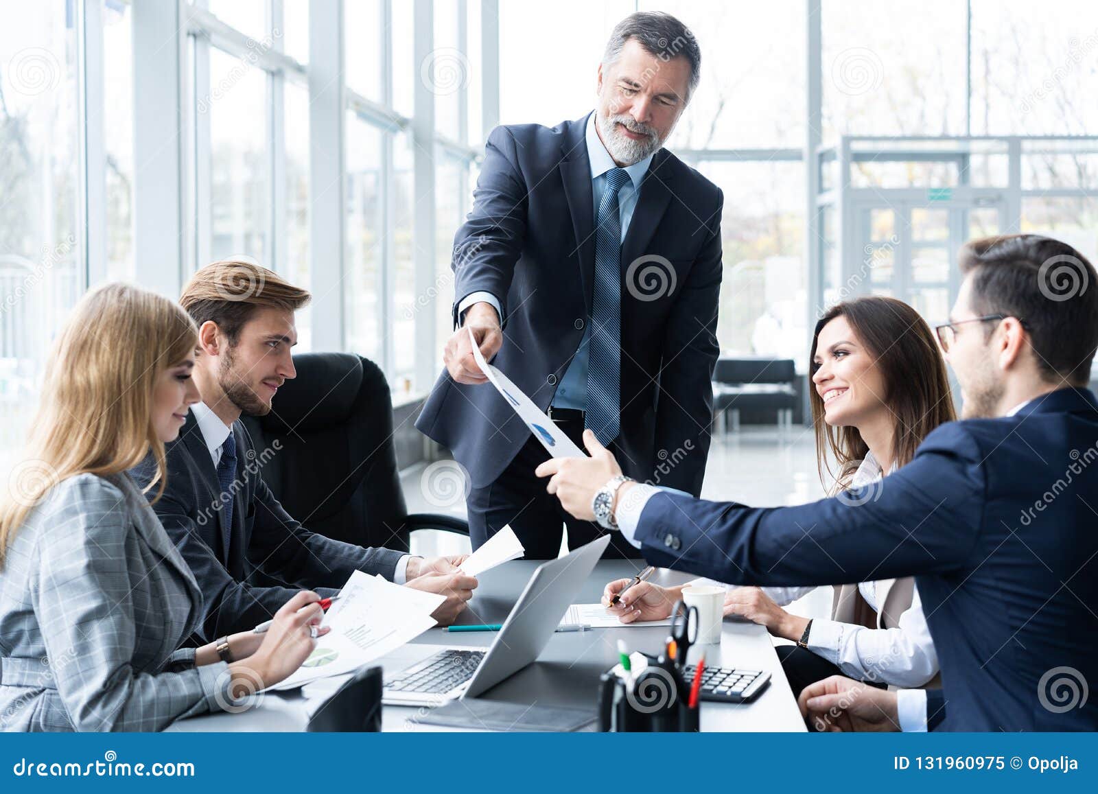 corporate business team and manager in a meeting, close up