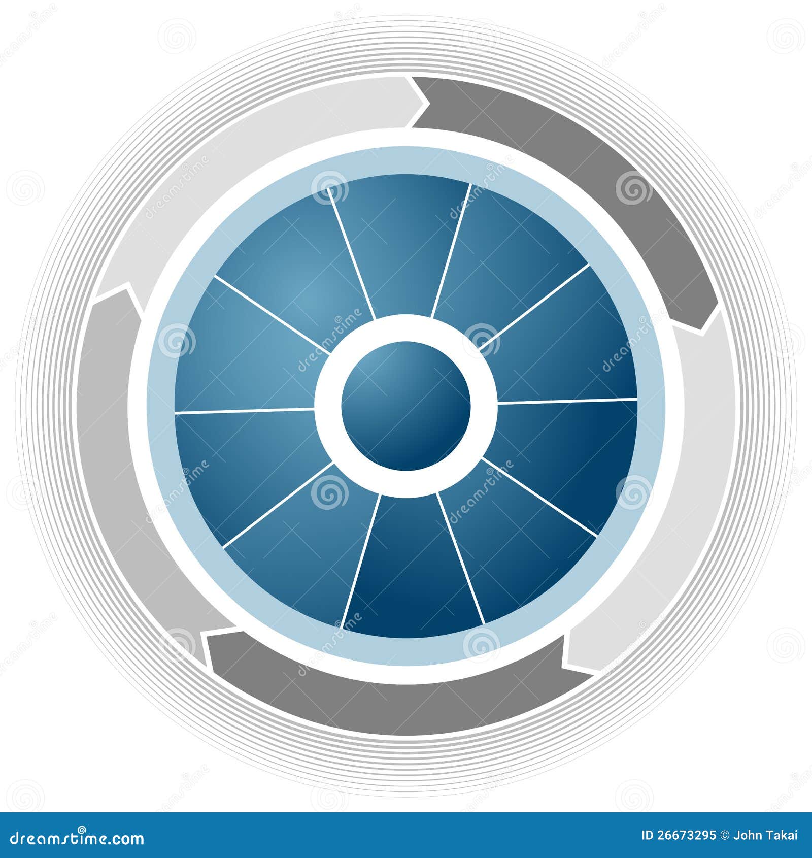 Corporate Business Wheel stock vector. Illustration of divisions 26673295