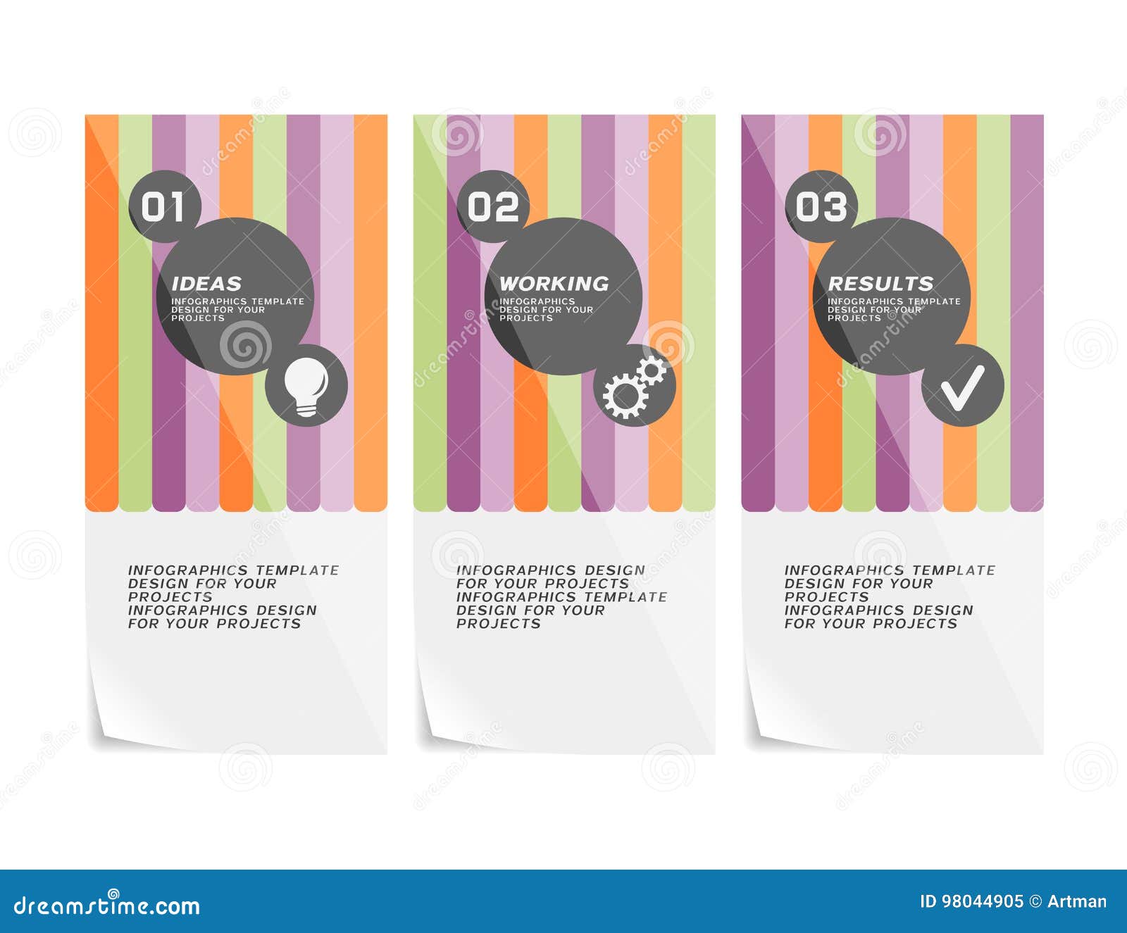 Corporate Design of Paper Fliers or  Banners Stock Vector