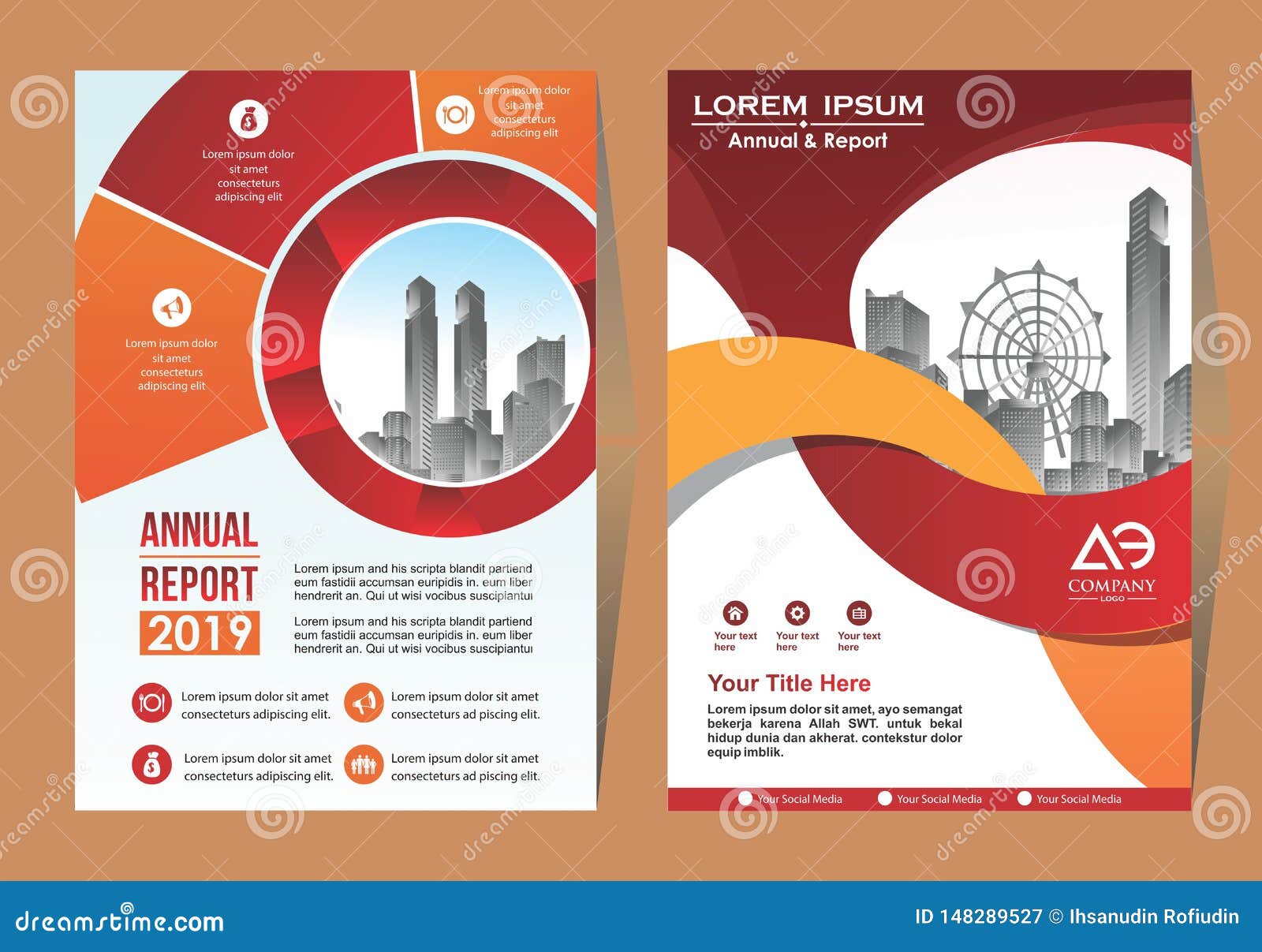 Corporate Flyer Layout Template With Elements For Picture Stock Illustration Illustration Of Abstract Marketing