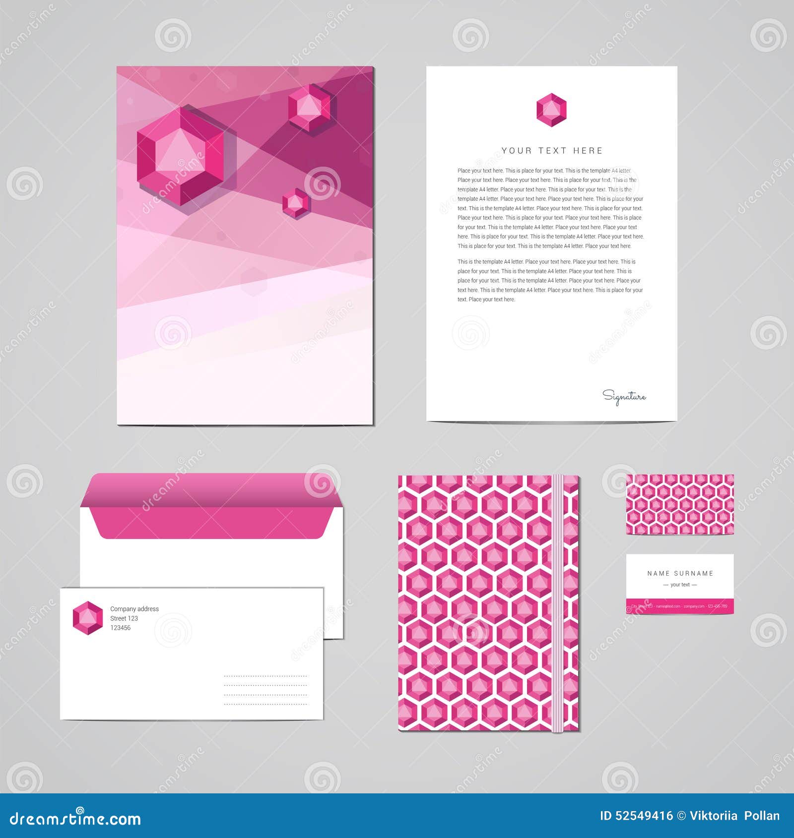 Corporate Identity Design Template. Documentation for Business Inside Business Card Letterhead Envelope Template