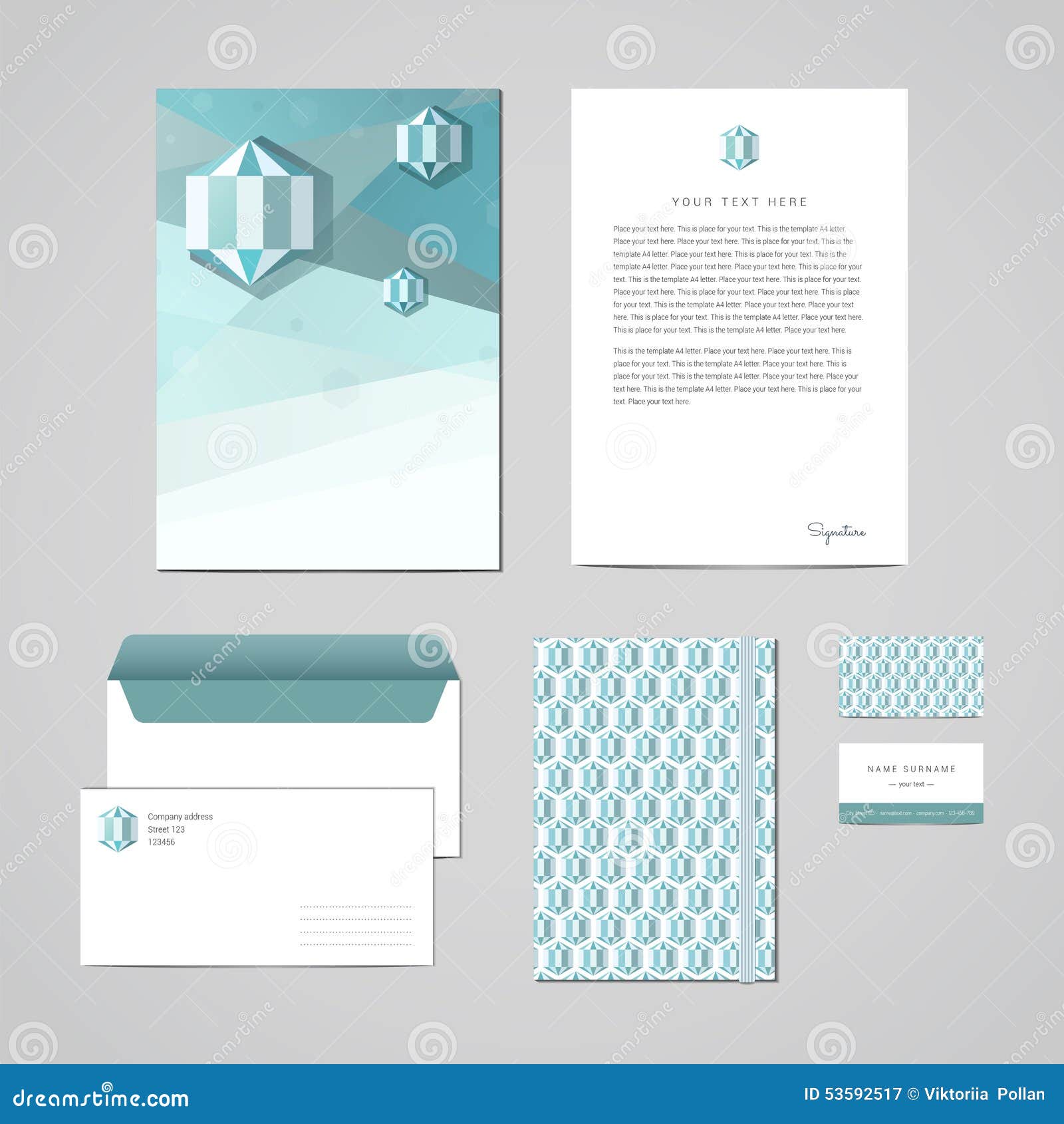 Corporate Identity Design Template. Documentation for Business For Business Card Letterhead Envelope Template