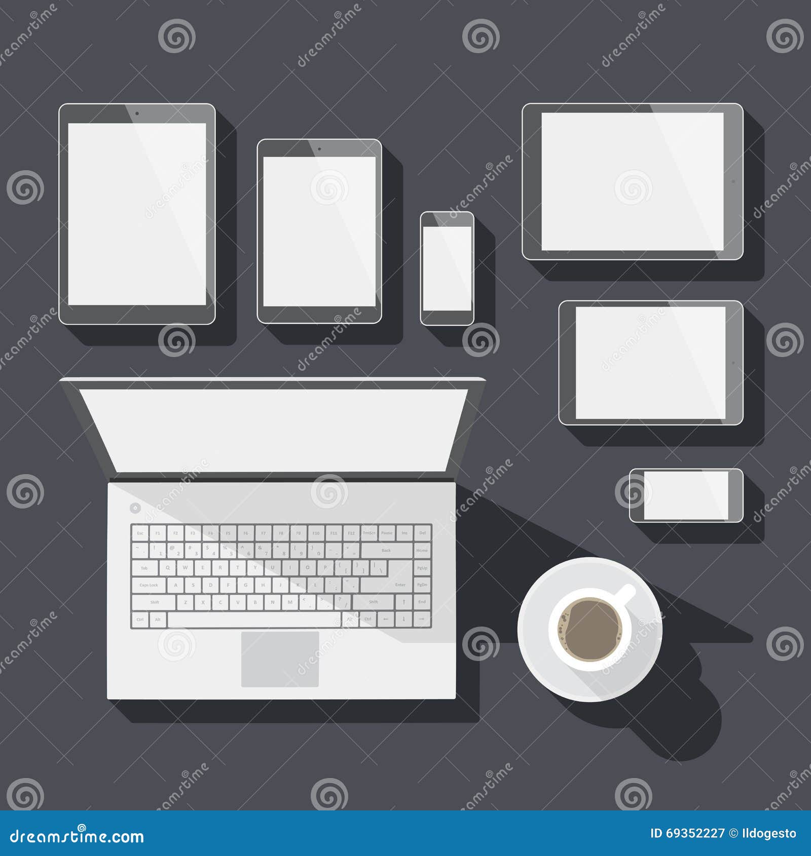 Download Corporate identity mock-up stock vector. Illustration of ...