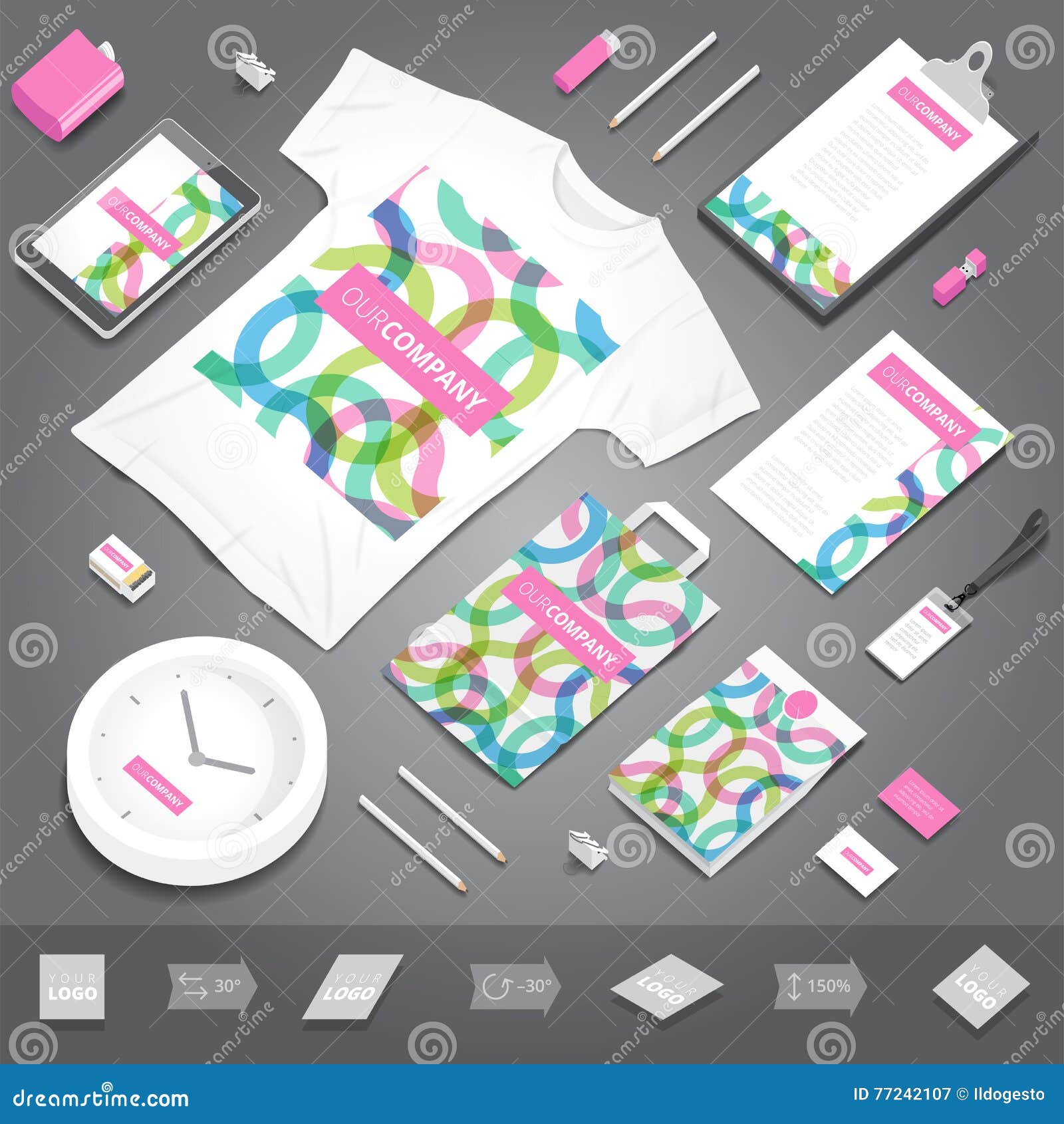 Corporate Identity Print Template Stock Vector Illustration of