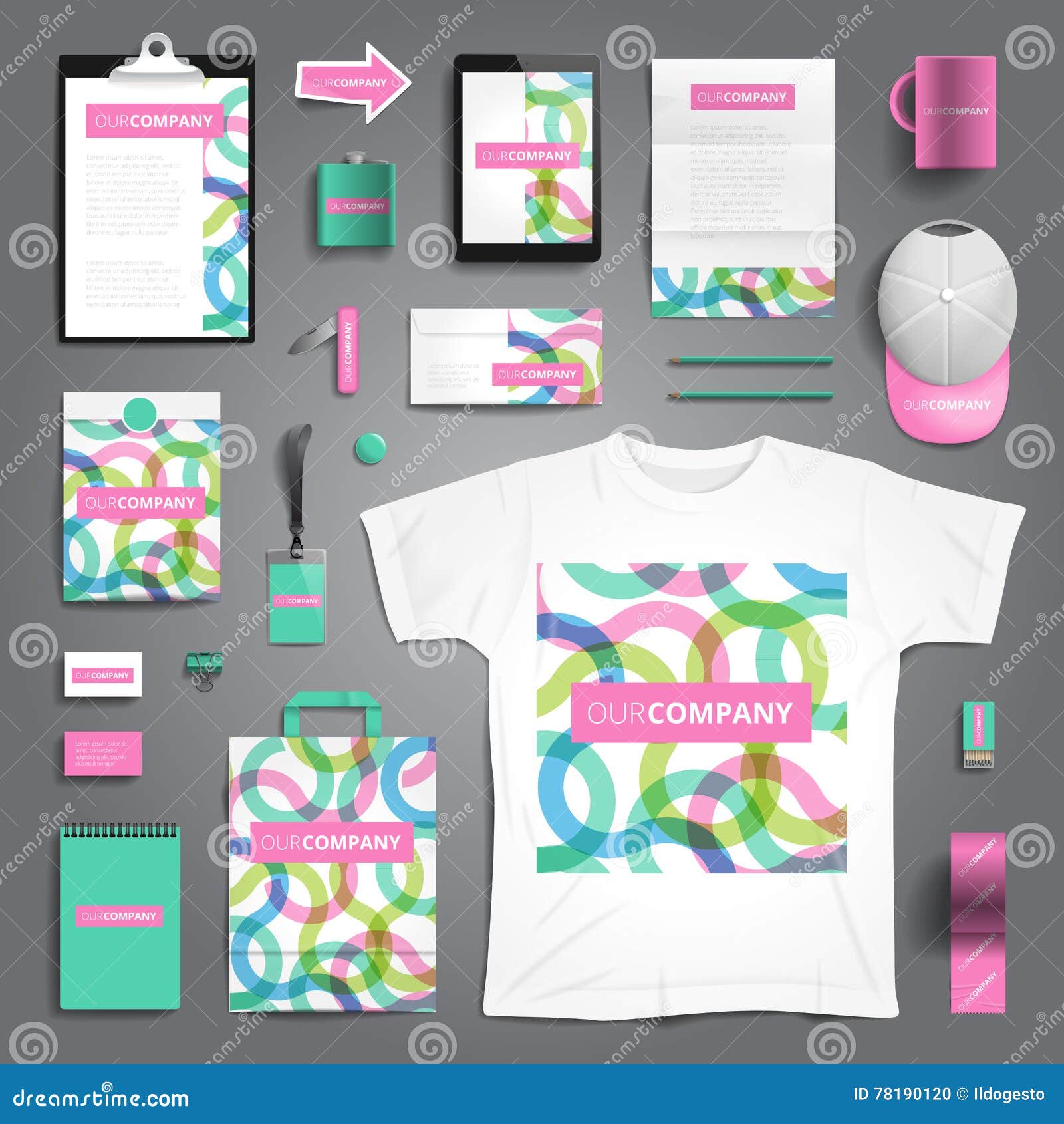 Corporate Identity Print Template Stock Vector Illustration of retail