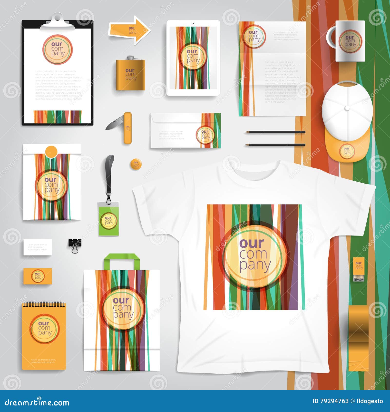 Corporate Identity Print Template Stock Vector Illustration of layout