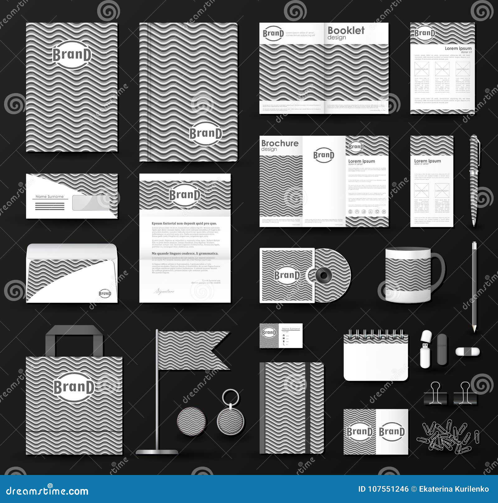 Download Mockup For Branding Set Triangular With Logo2 Stock Vector - Illustration of identity, design ...