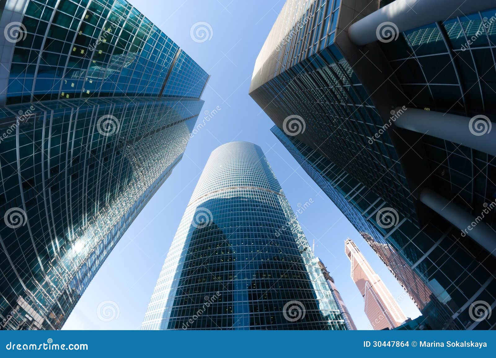 corporate office skyscrapers perspective