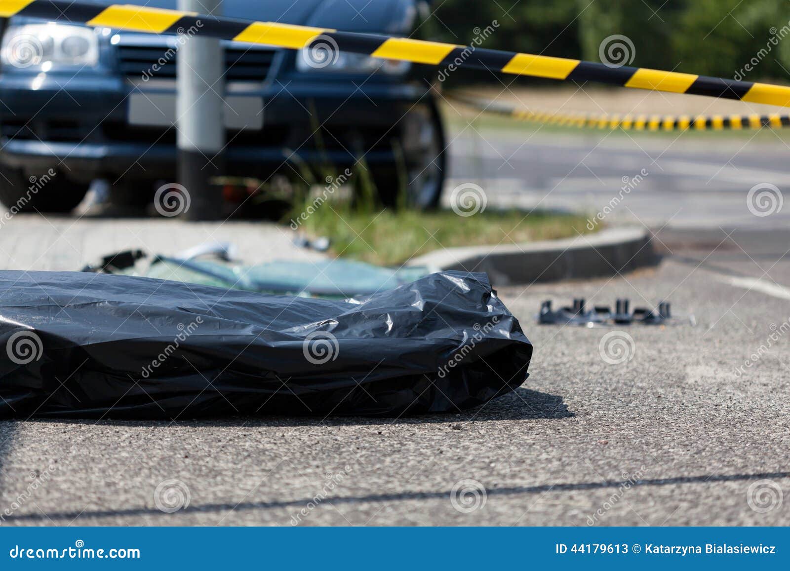 Corpse in Plastic Bag after Car Accident Stock Image Image of speed, incident 44179613