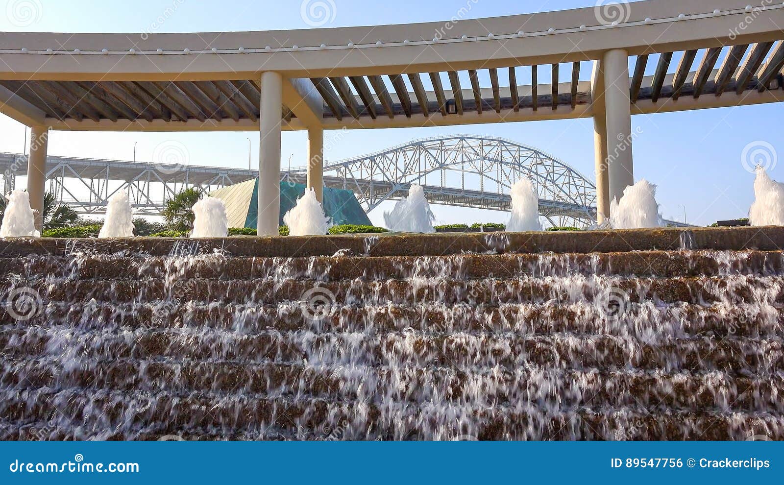 Corpus Christi Harbor Bridge Stock Photo Image Of Gardens Texas