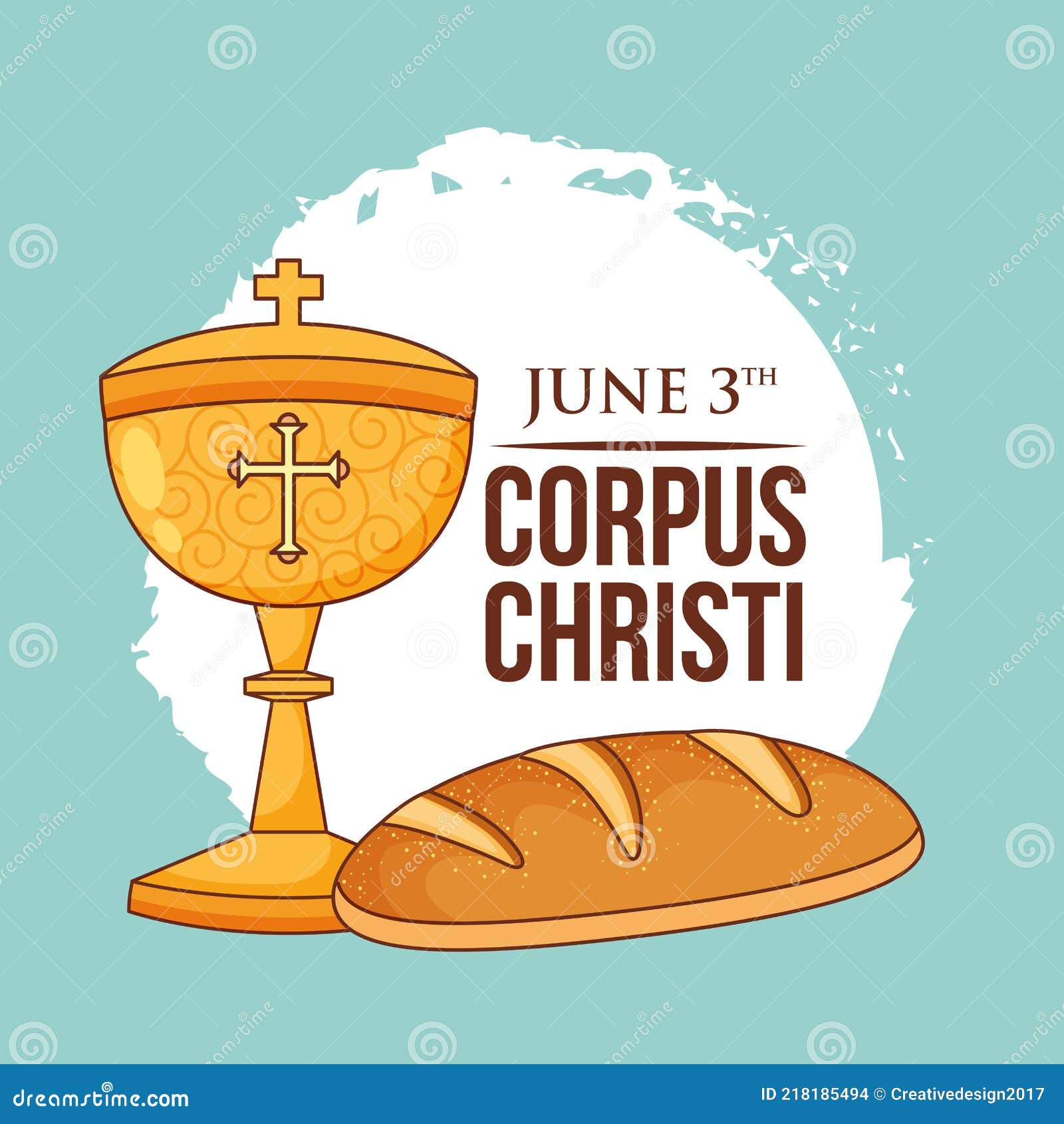 Corpus Christi Illustration Stock Vector - Illustration of macro, bread:  218185494