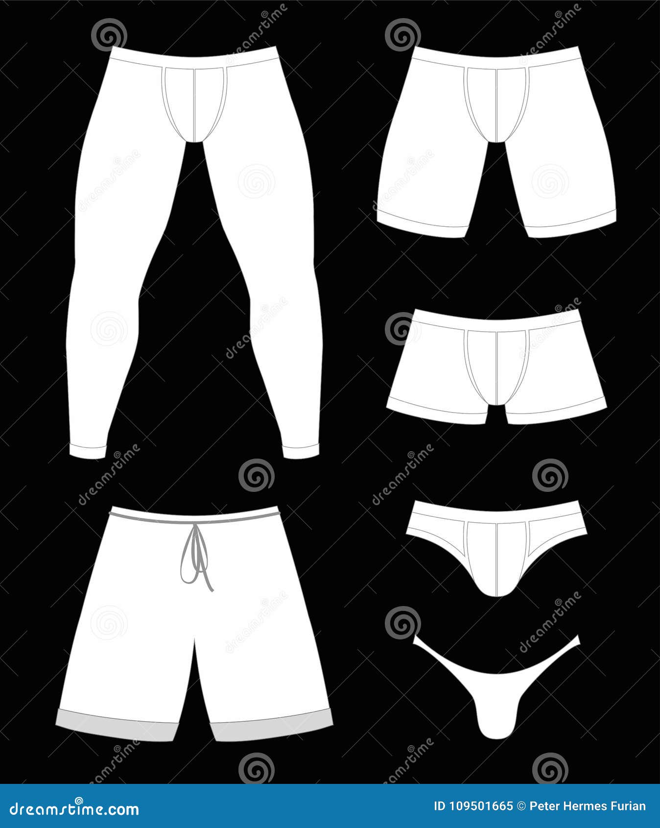 Correas Los Pantalones Los Pantalones De Los Calzoncillos Fijadas Ilustración del Vector - Ilustración de blanco, hombres:
