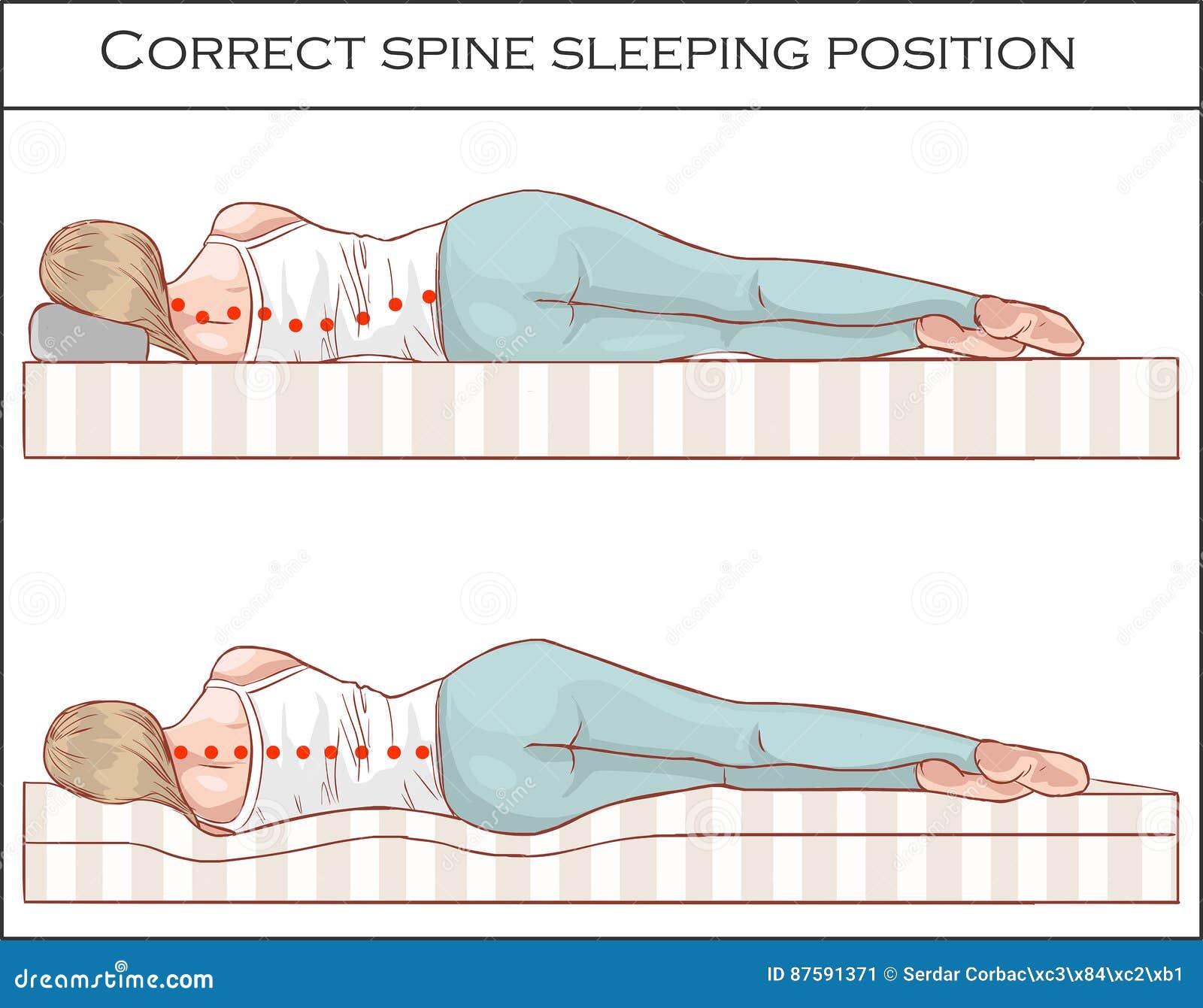 correct spine sleeping position